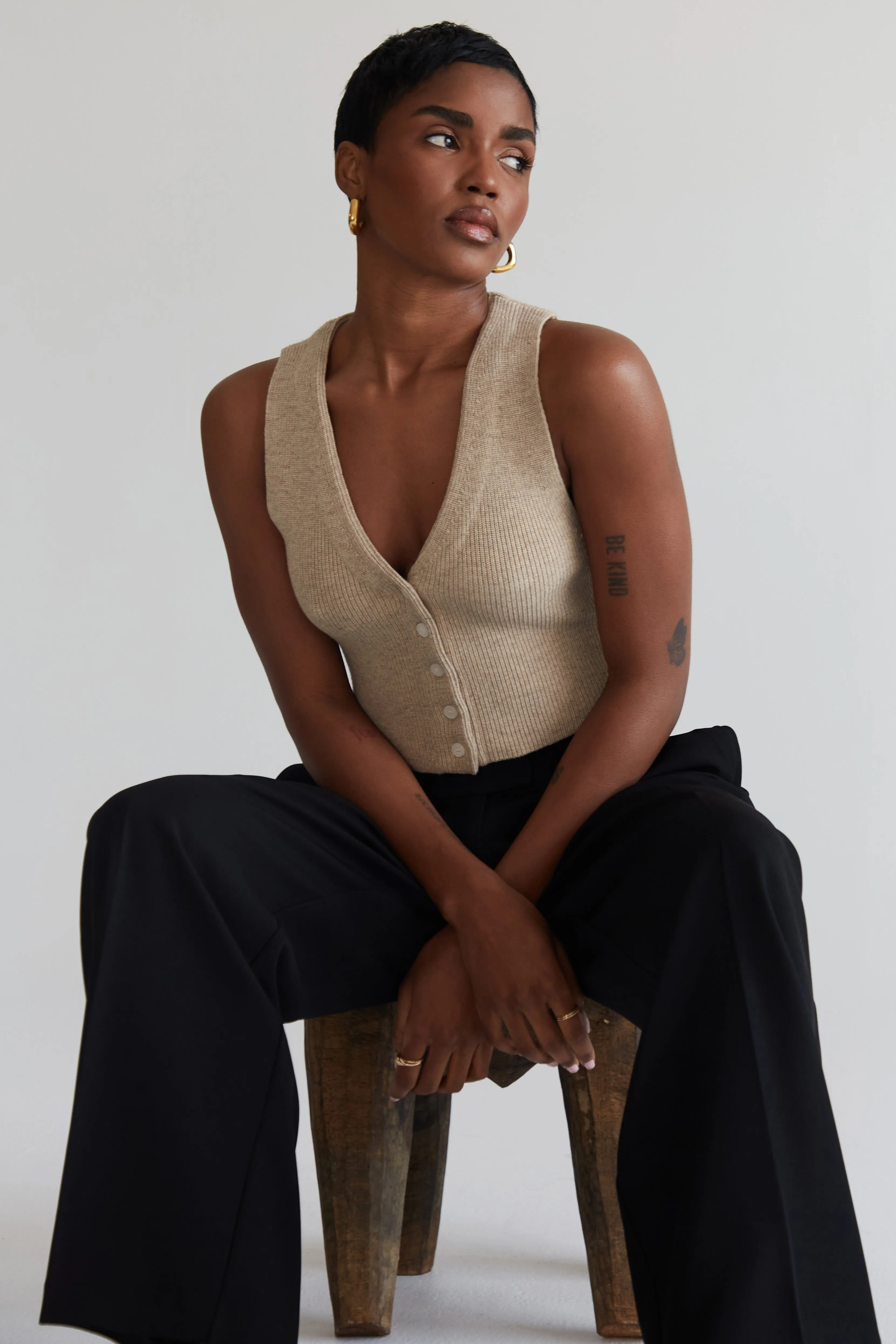 Knit Button Vest — Archive Fit sold by RE ONA product image thumbnail 5