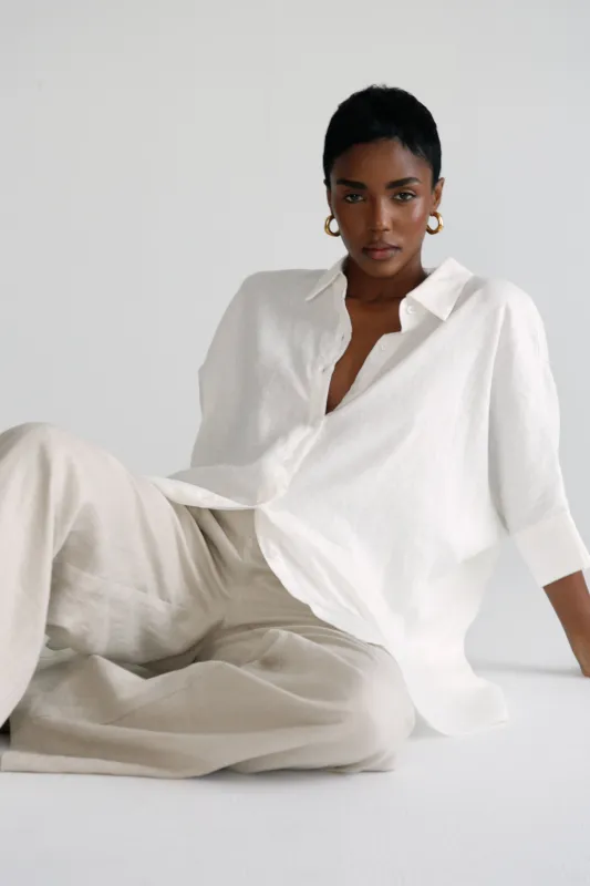 Linen Oversized Shirt sold by RE ONA