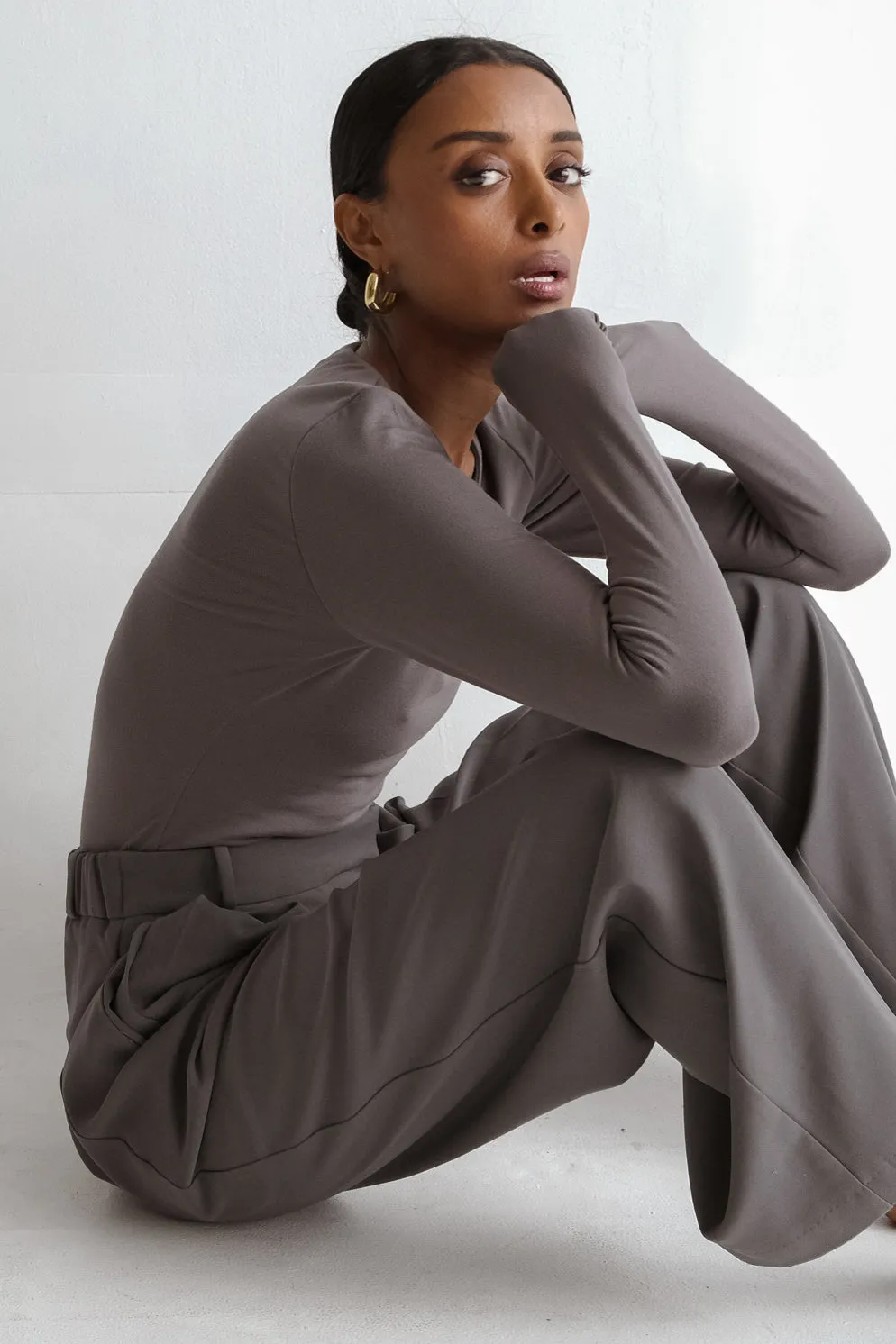 Scoop Long Sleeve Bodysuit sold by RE ONA product image thumbnail 5