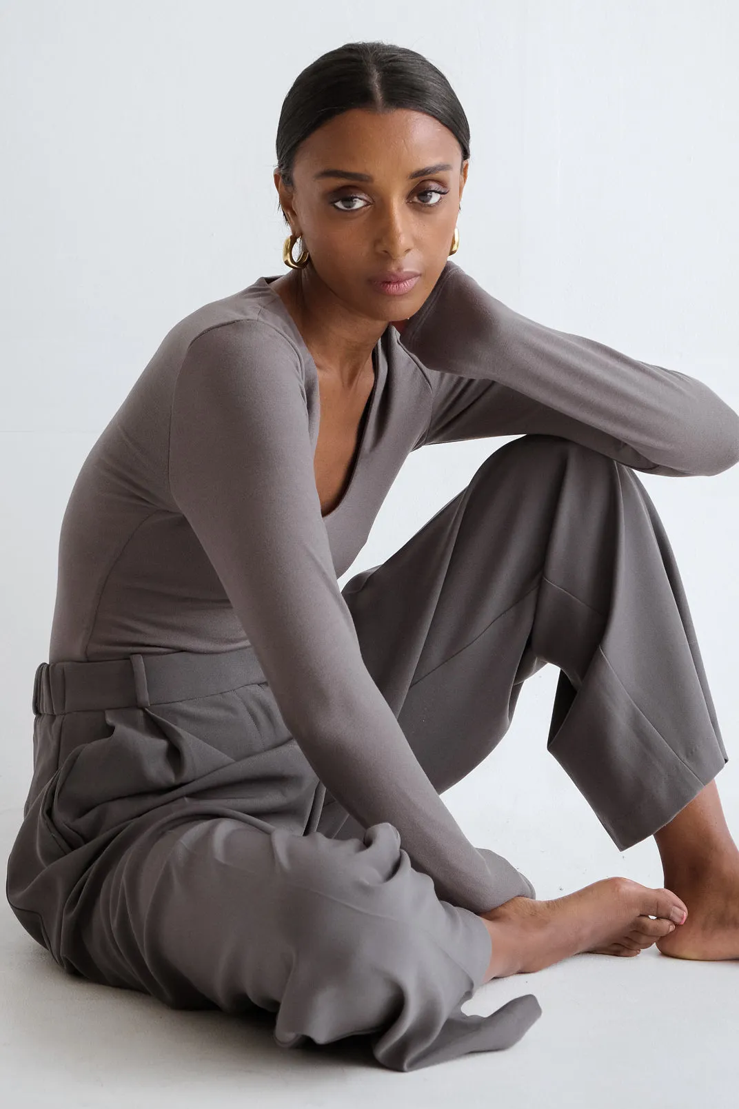 Scoop Long Sleeve Bodysuit sold by RE ONA product image thumbnail 4