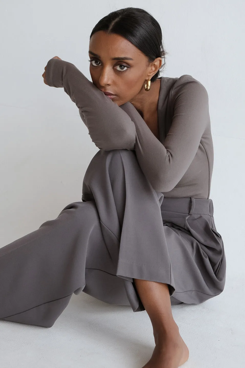 Scoop Long Sleeve Bodysuit sold by RE ONA product image thumbnail 2