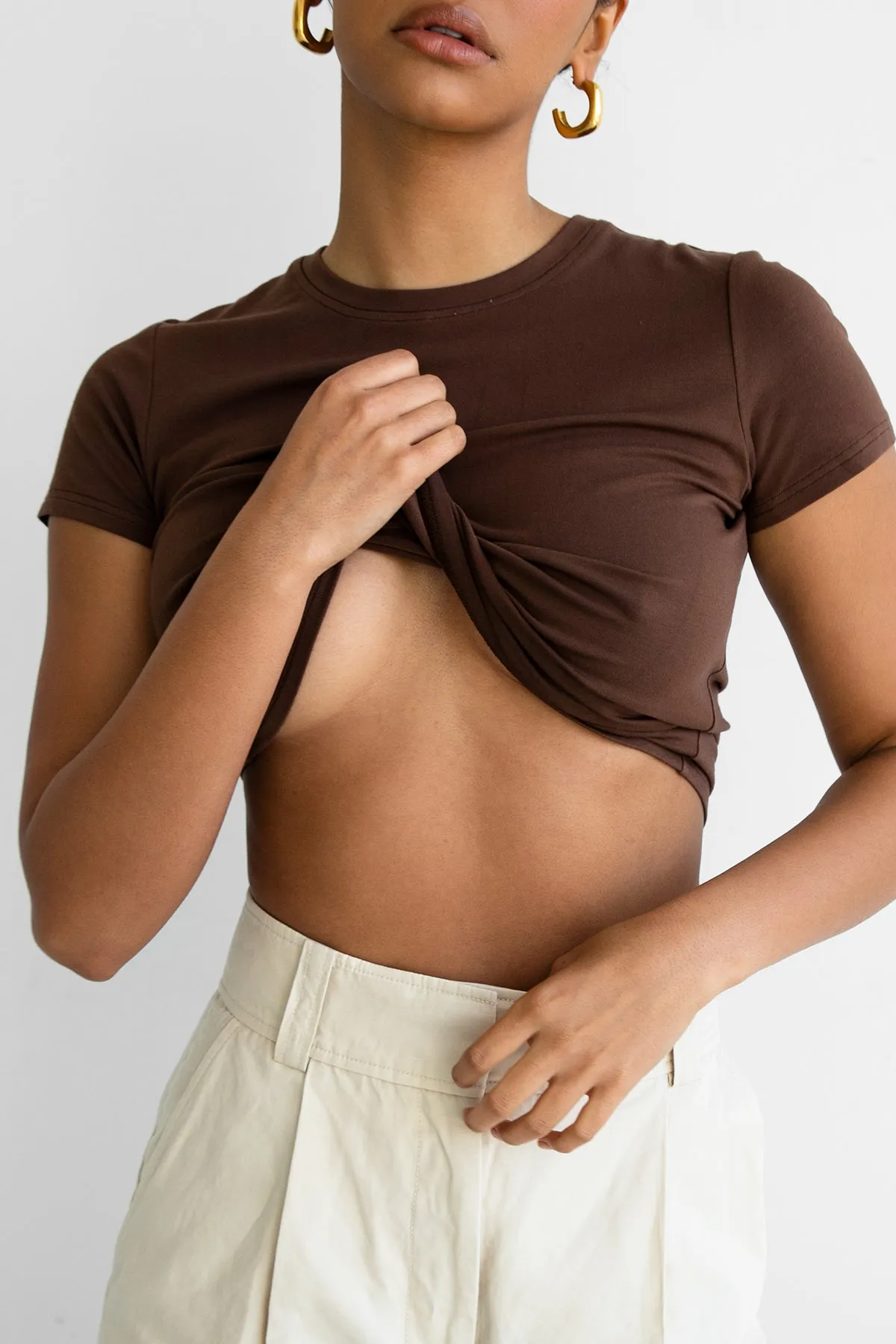 Bamboo Crop T-Shirt sold by RE ONA product image thumbnail 2