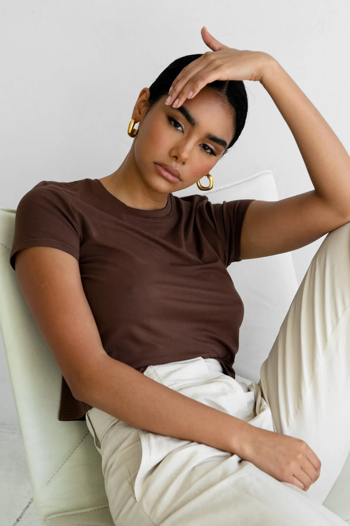 Bamboo Crop T-Shirt sold by RE ONA product image thumbnail 3