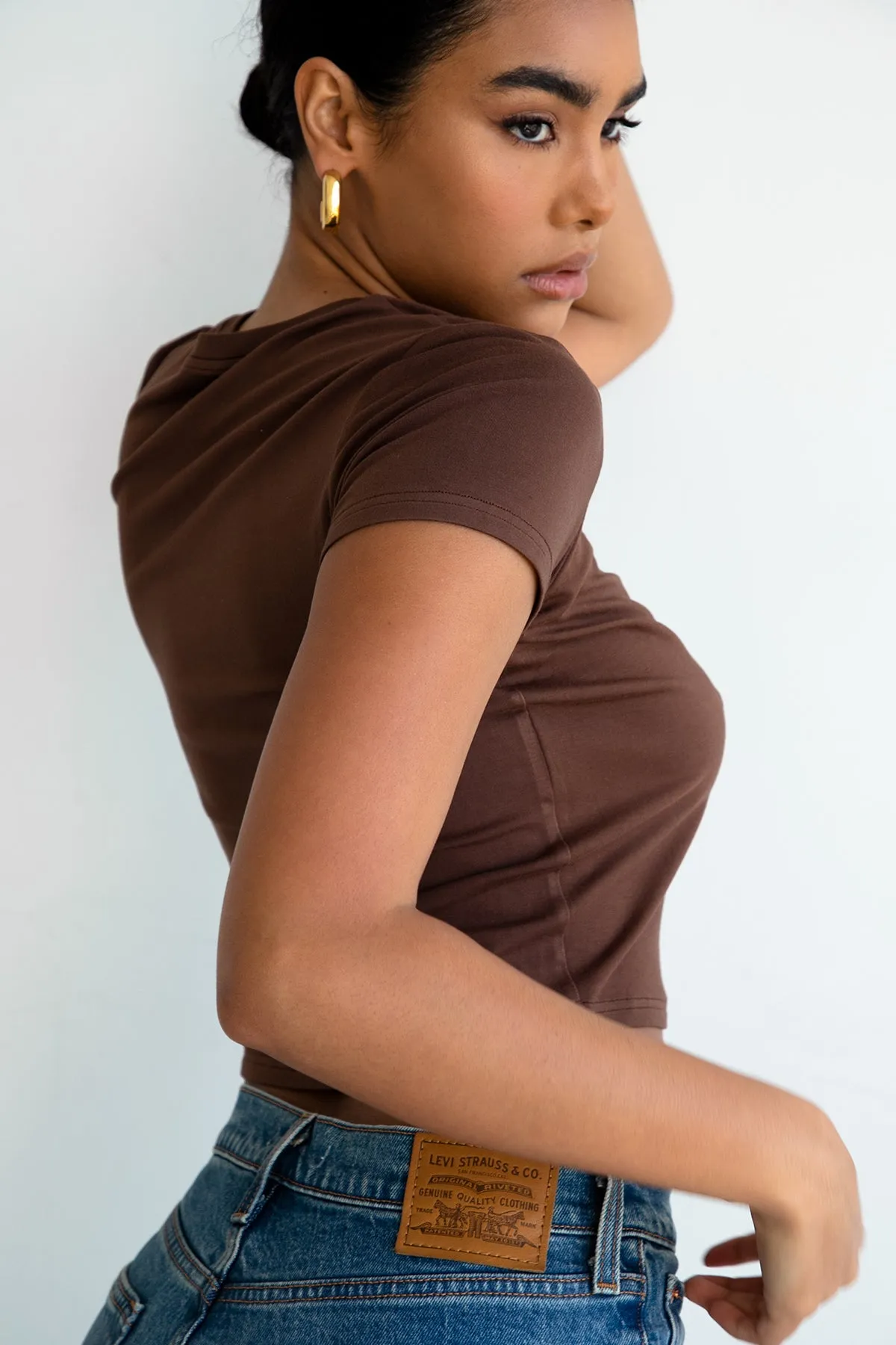 Bamboo Crop T-Shirt sold by RE ONA product image thumbnail 4