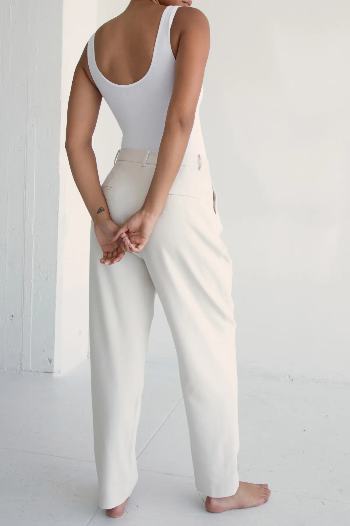 Tapered Twill Trousers sold by RE ONA product image thumbnail 3