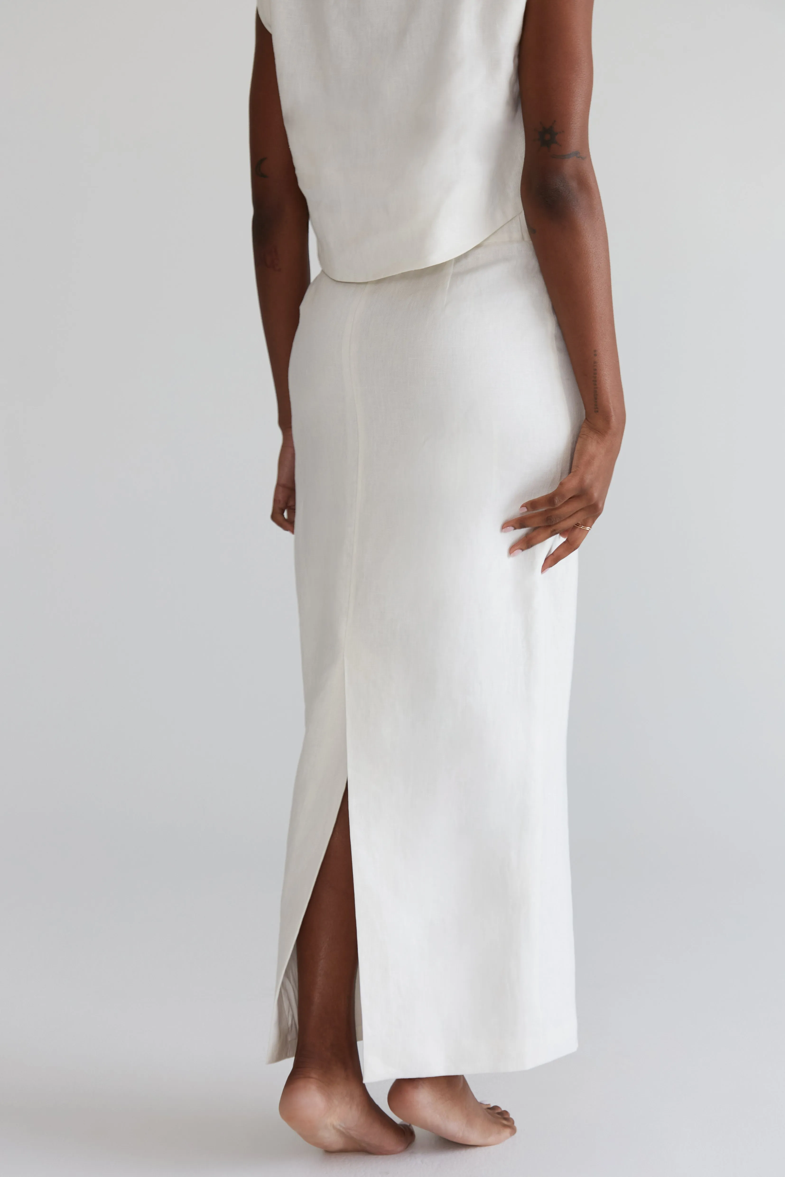 Linen Pencil Skirt — Archive Fit sold by RE ONA product image thumbnail 3