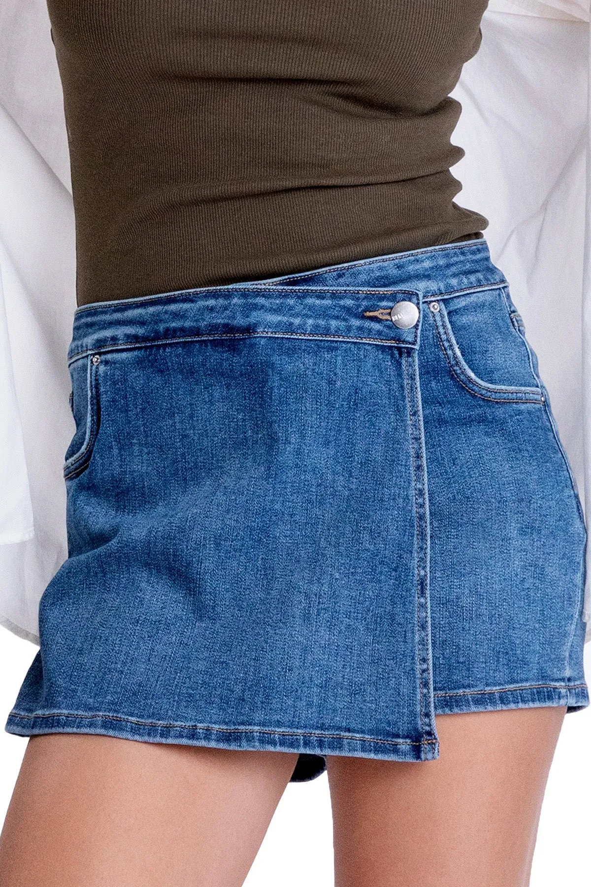 Asymmetrical Denim Skort sold by RFM Denim product image thumbnail 5