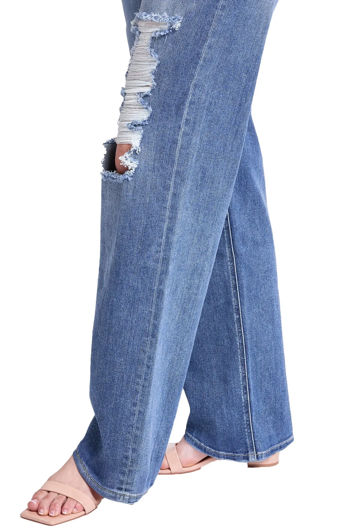 Hailey High Rise Distressed Wide Leg Jeans sold by RFM Denim product image thumbnail 5