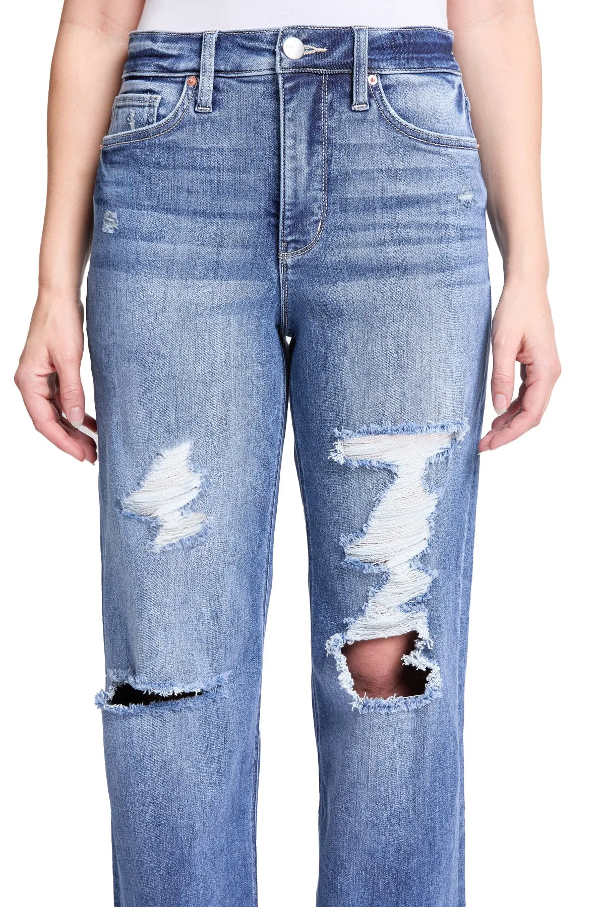 Hailey High Rise Distressed Wide Leg Jeans sold by RFM Denim product image thumbnail 2