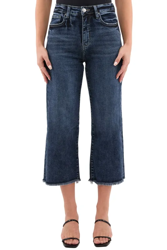Chloe High Rise Wide Leg Cropped Frayed Jeans sold by RFM Denim