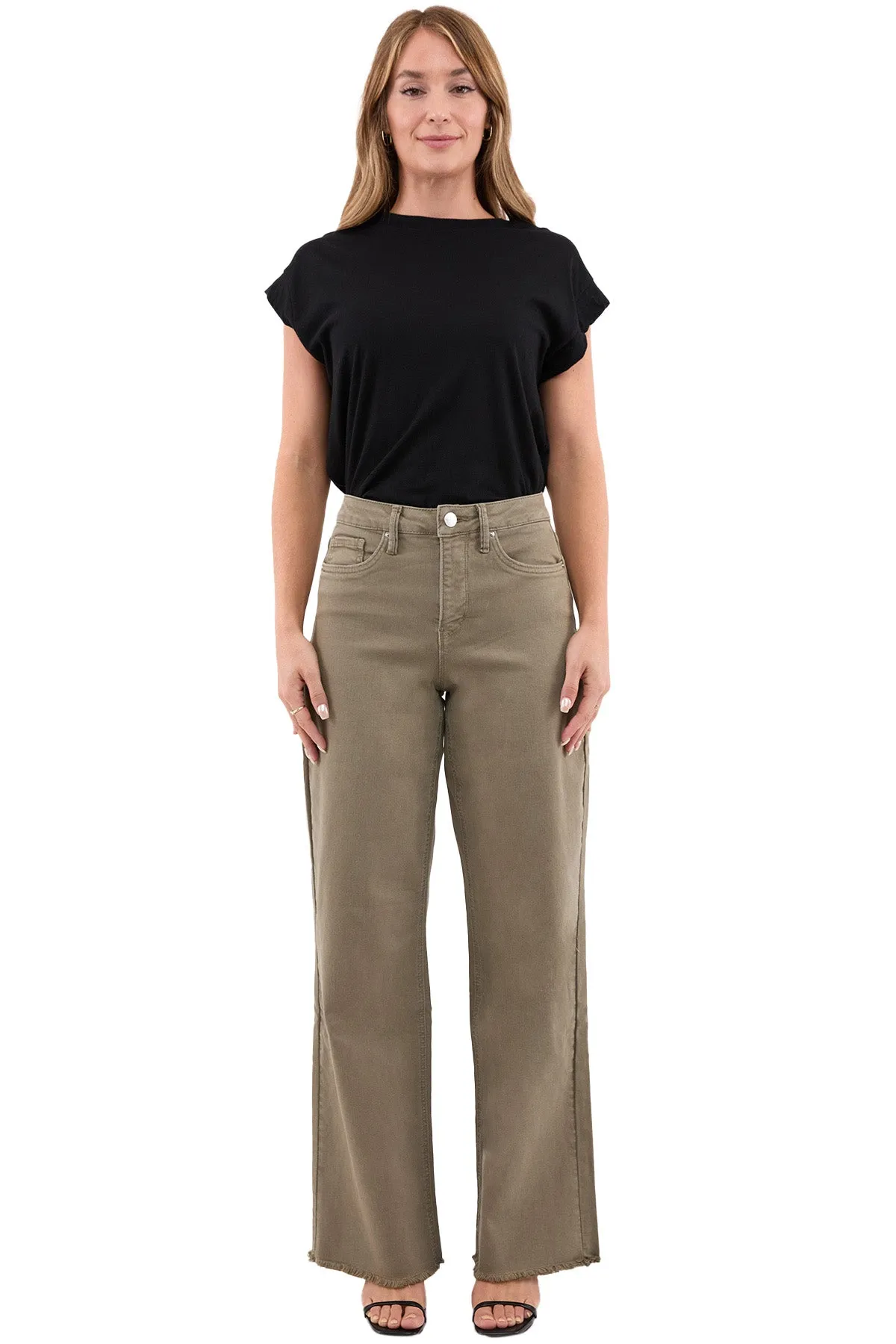 Chloe High Rise Frayed Wide Leg Pants sold by RFM Denim product image thumbnail 4
