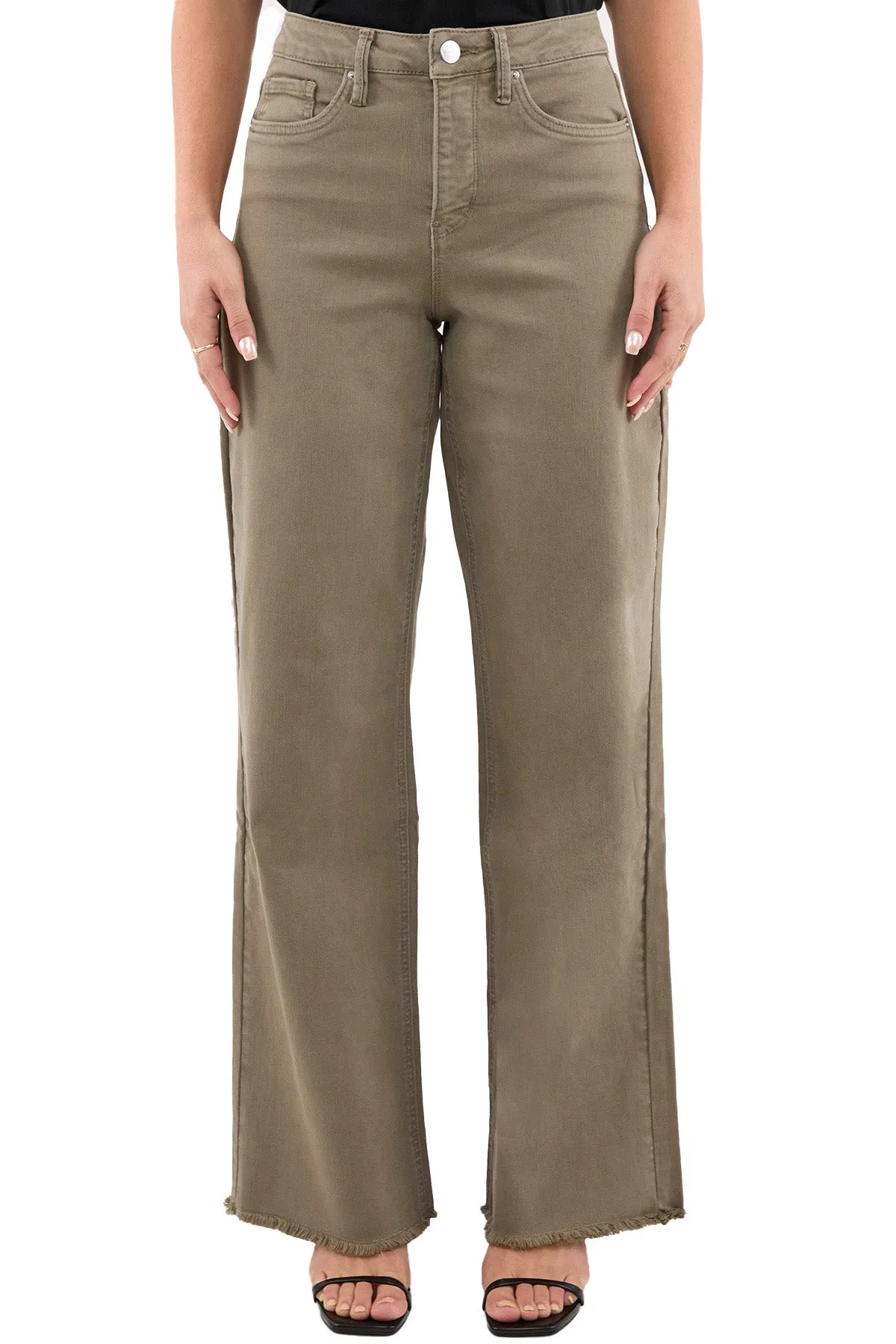 Chloe High Rise Frayed Wide Leg Pants sold by RFM Denim