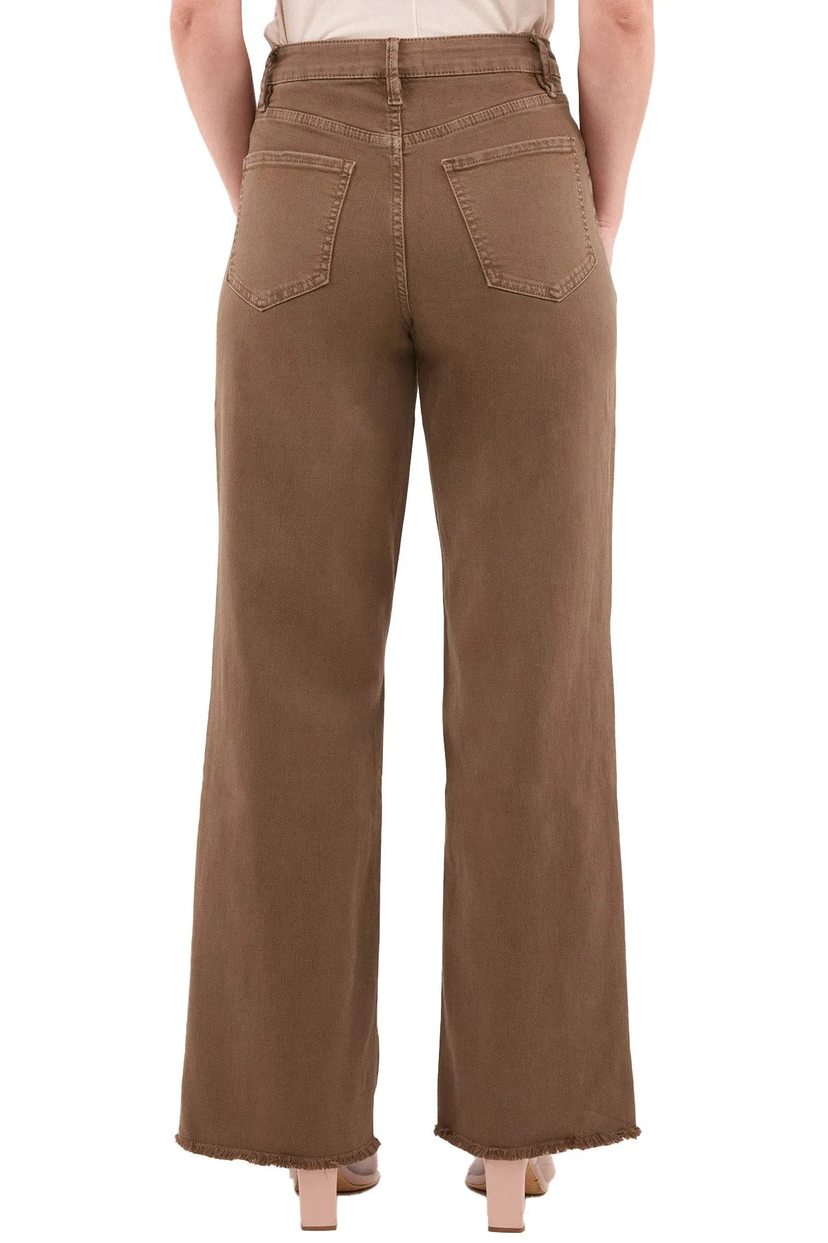 Plus Chloe High Rise Frayed Wide Leg Pants sold by RFM Denim product image thumbnail 3