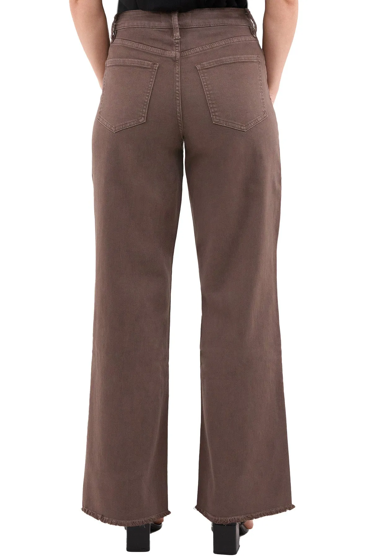 Plus Chloe High Rise Frayed Wide Leg Pants sold by RFM Denim product image thumbnail 3