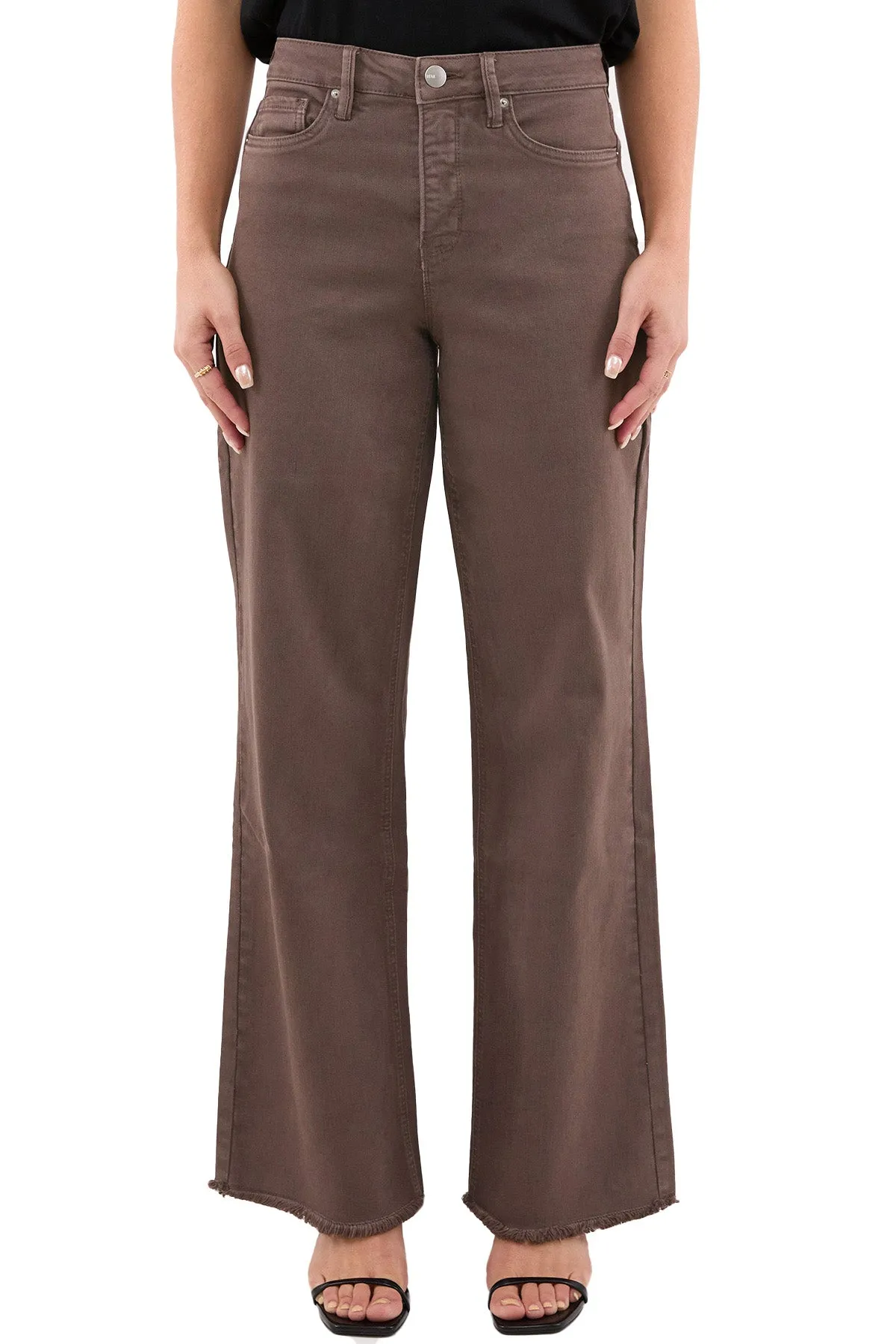 Plus Chloe High Rise Frayed Wide Leg Pants sold by RFM Denim