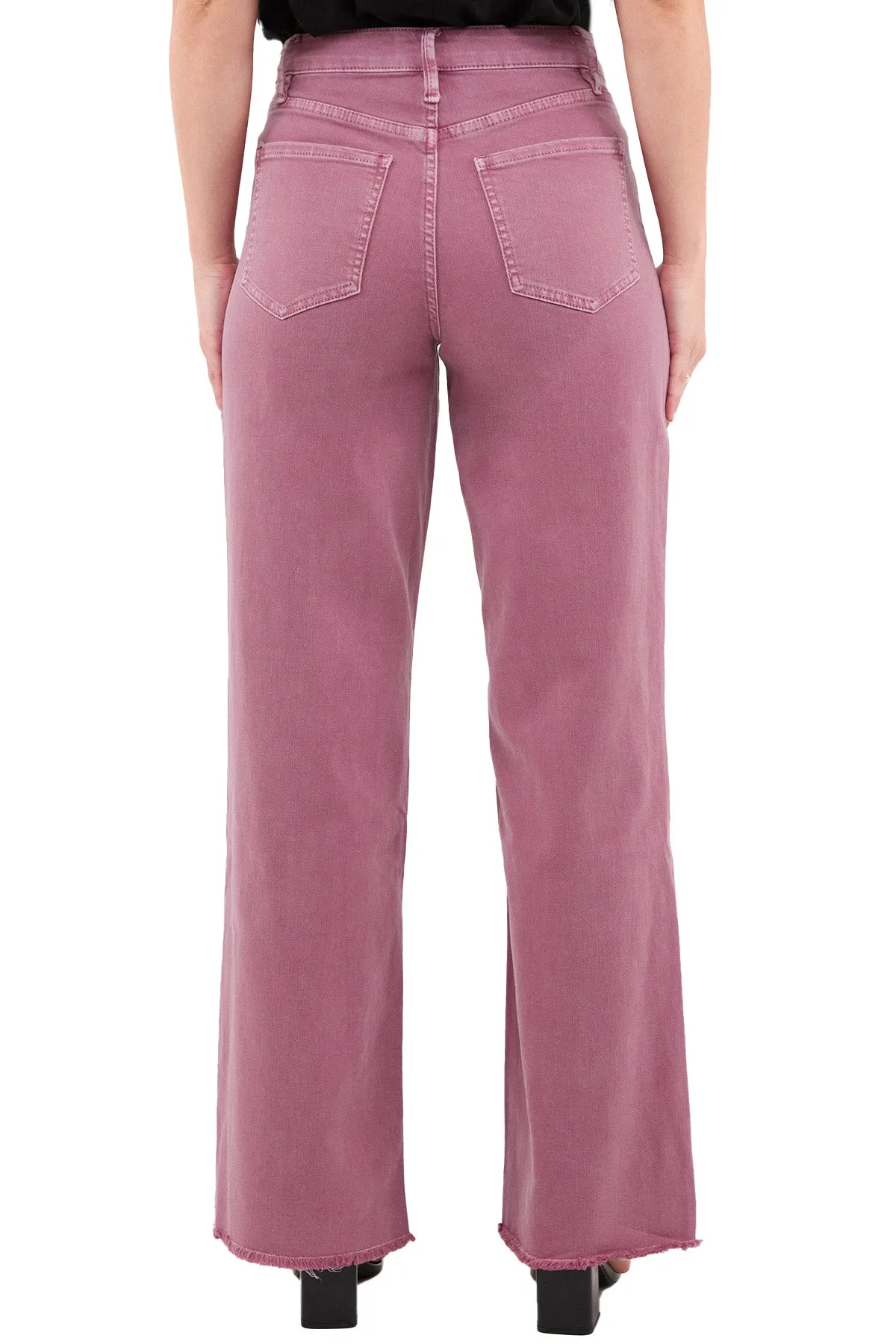 Plus Chloe High Rise Frayed Wide Leg Pants sold by RFM Denim product image thumbnail 3