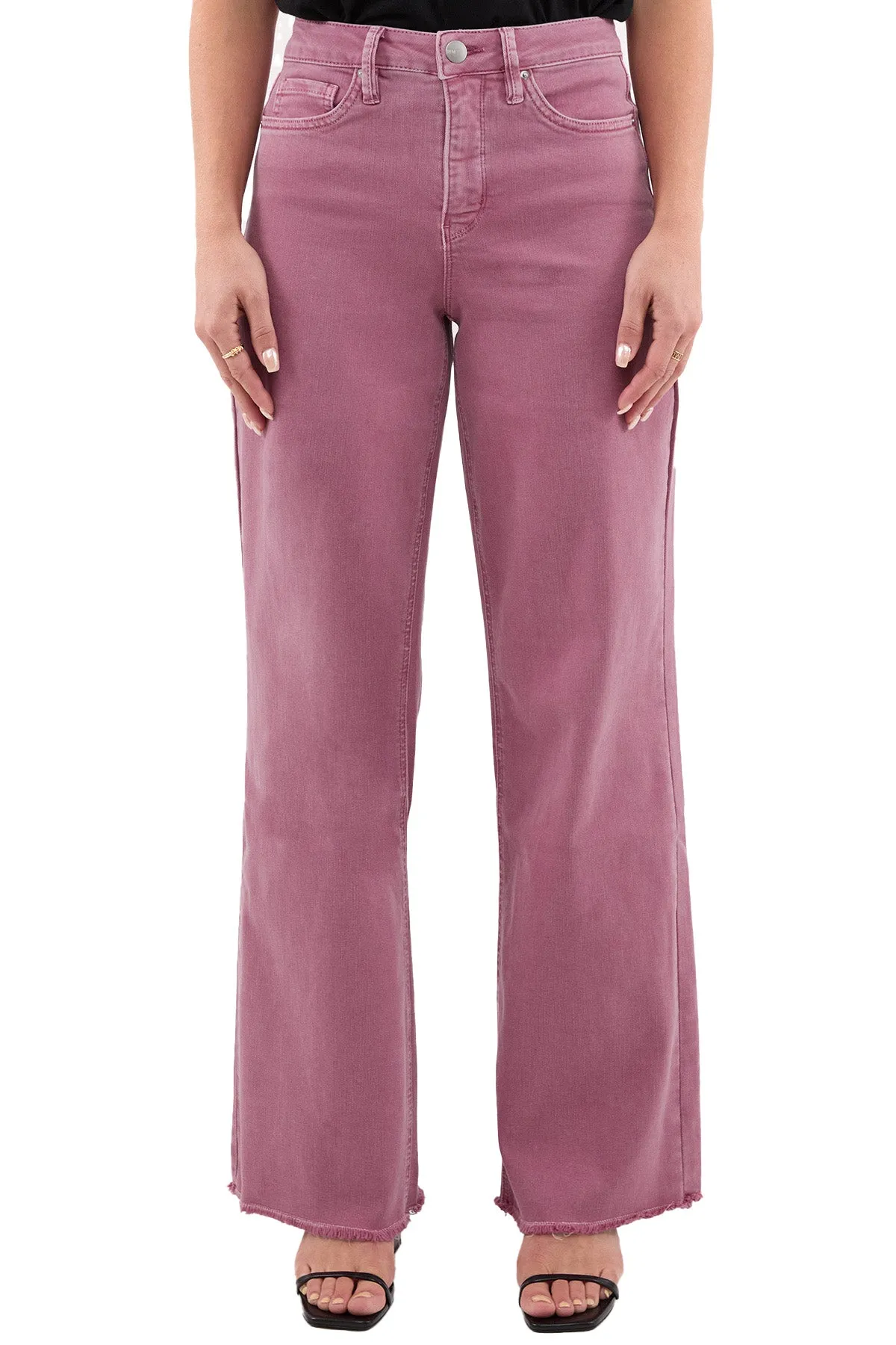 Plus Chloe High Rise Frayed Wide Leg Pants sold by RFM Denim