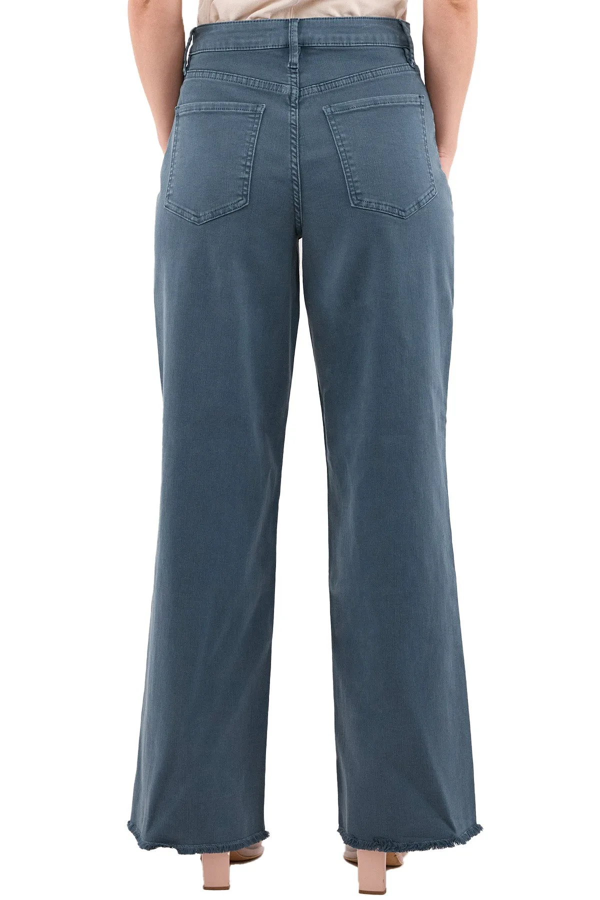 Plus Chloe High Rise Frayed Wide Leg Pants sold by RFM Denim product image thumbnail 3