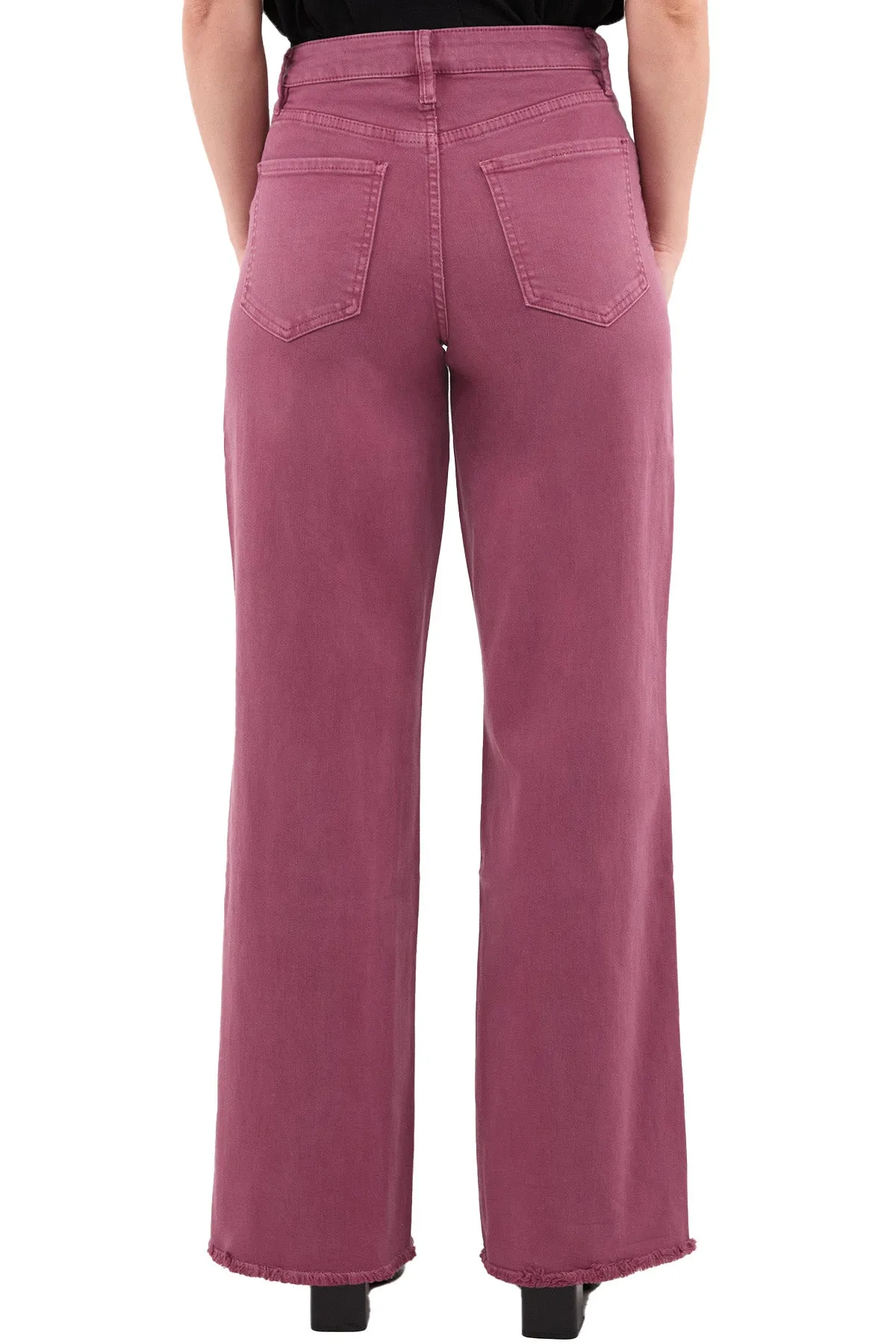 Plus Chloe High Rise Frayed Wide Leg Pants sold by RFM Denim product image thumbnail 3