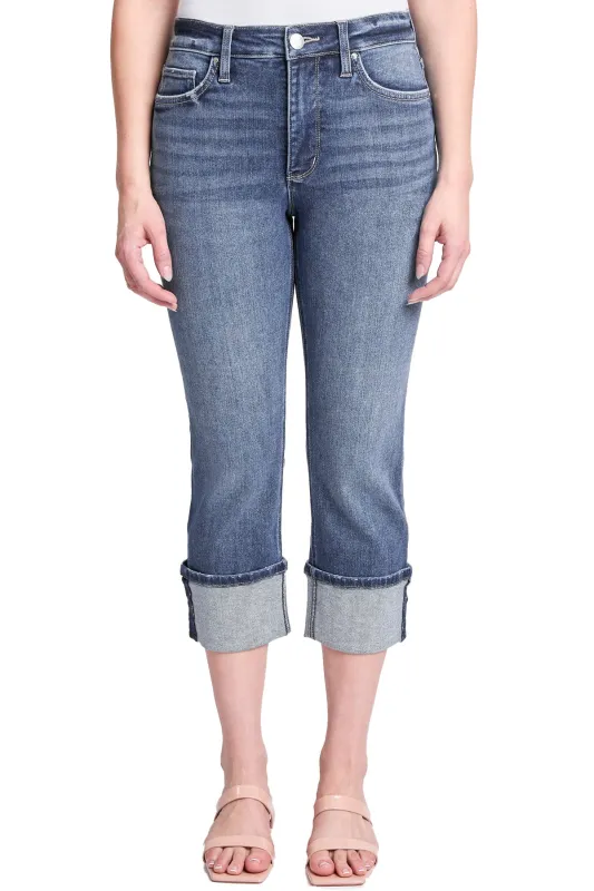 Plus High Rise Cuff Capri sold by RFM Denim