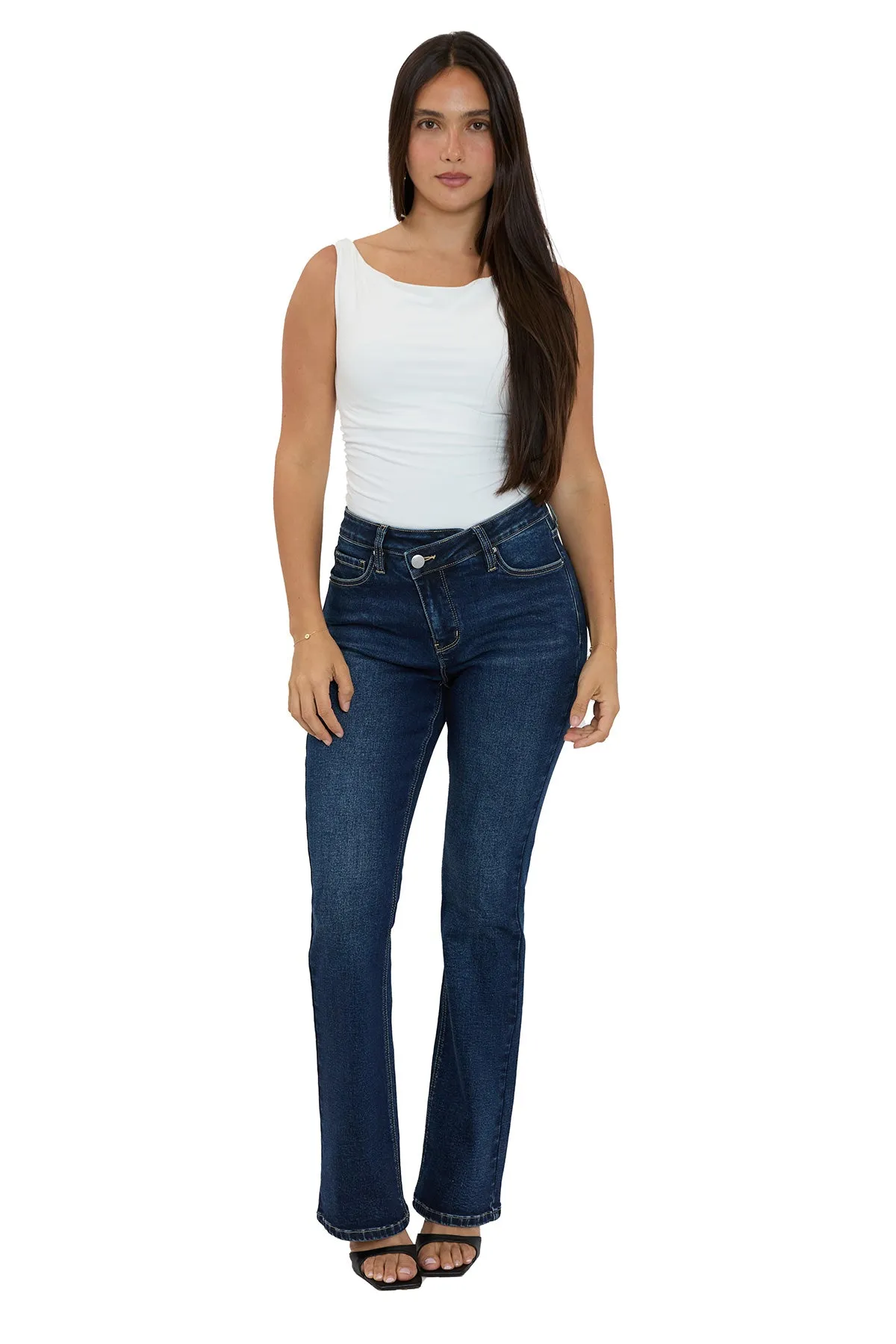 Mia High Rise Crossover Bootcut Jeans sold by RFM Denim product image thumbnail 5