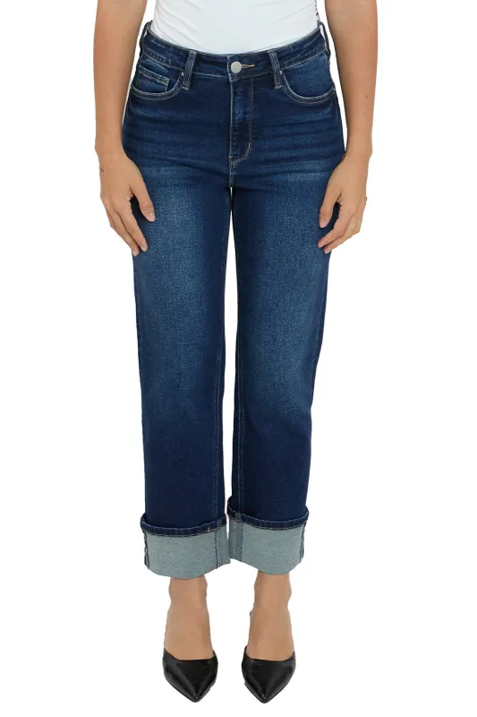 Dylan Cuffed Straight Leg Jeans sold by RFM Denim