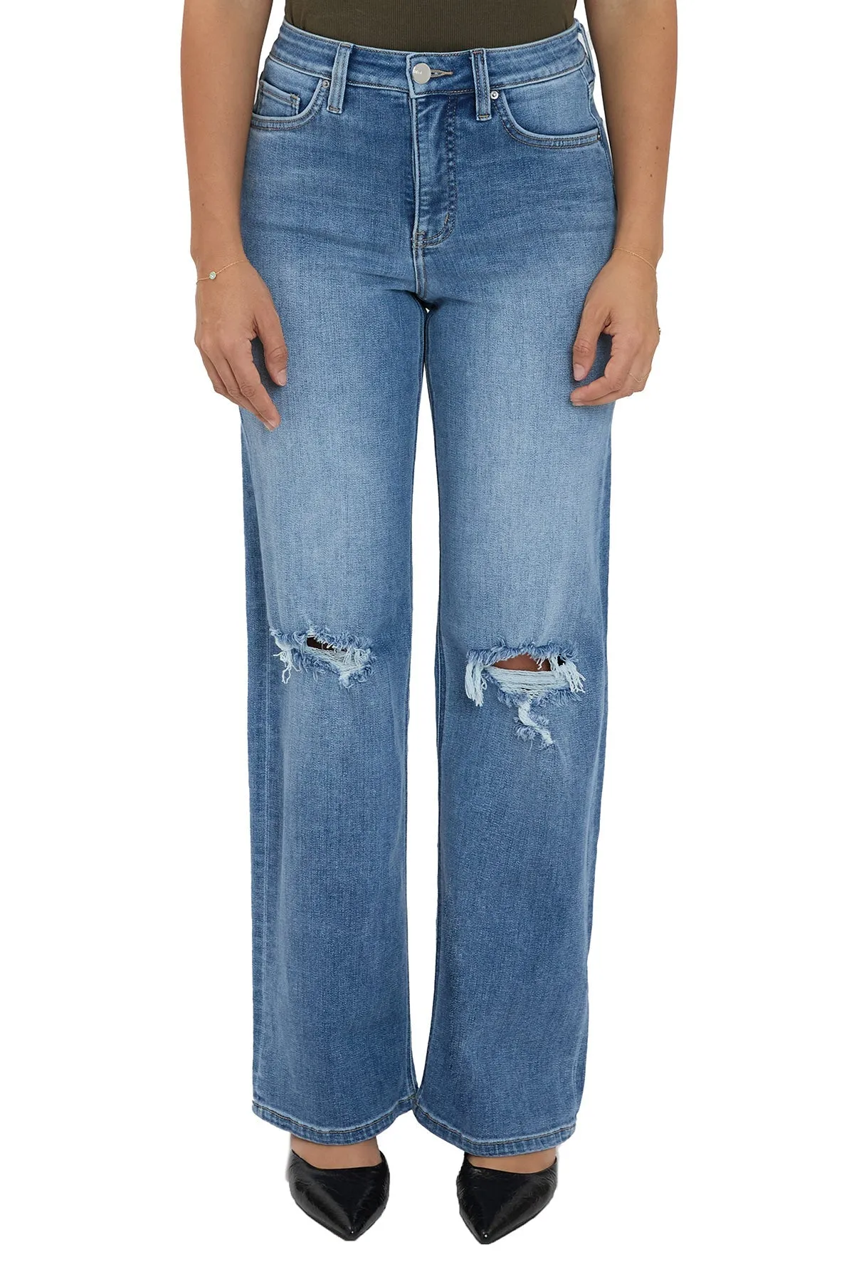 Plus Hailey High Rise Wide Leg Jeans sold by RFM Denim