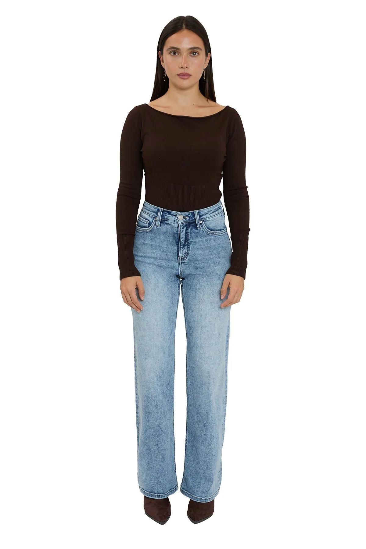 Hailey High Rise Wide Leg Jeans sold by RFM Denim product image thumbnail 5