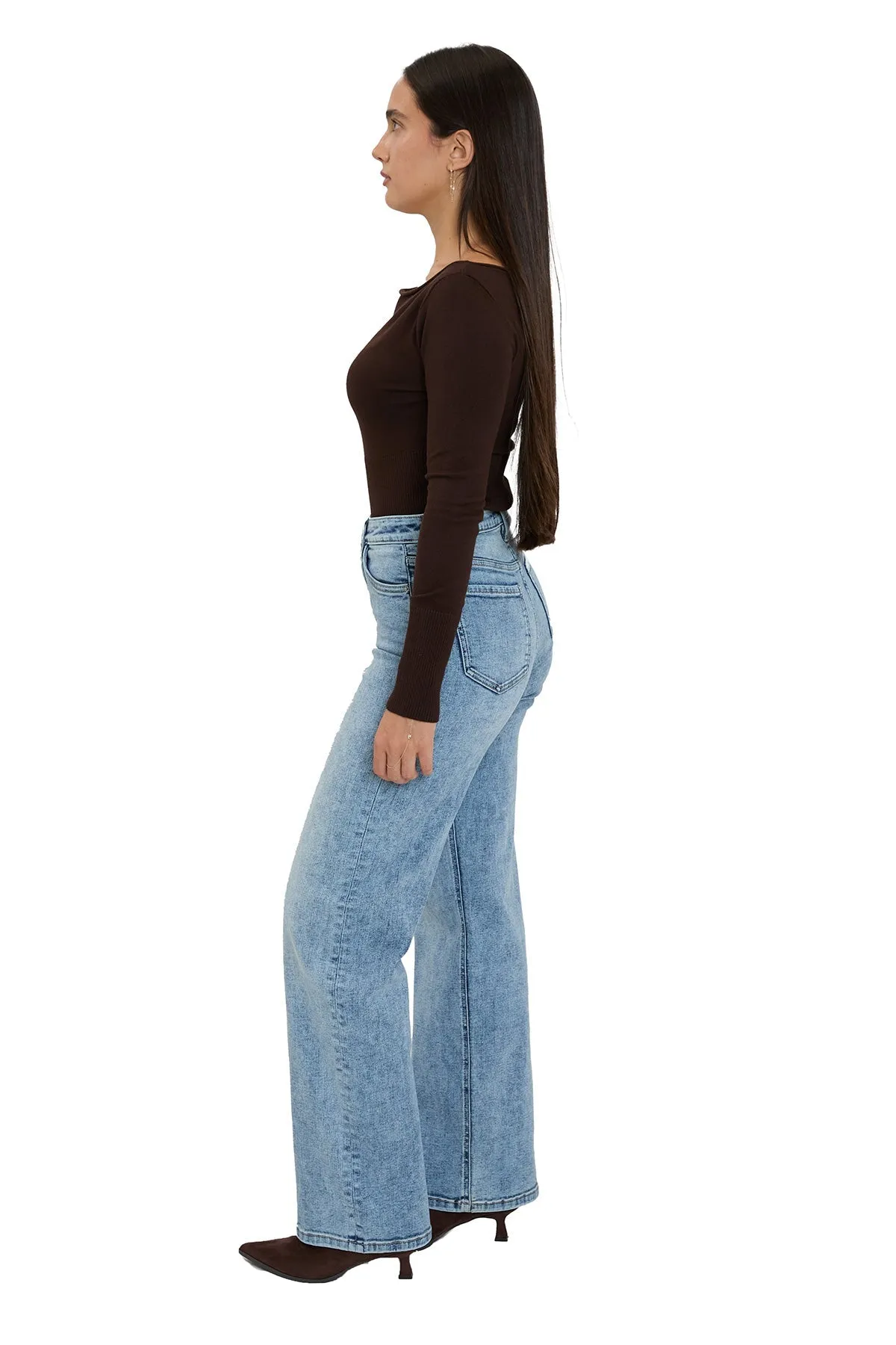 Hailey High Rise Wide Leg Jeans sold by RFM Denim product image thumbnail 4