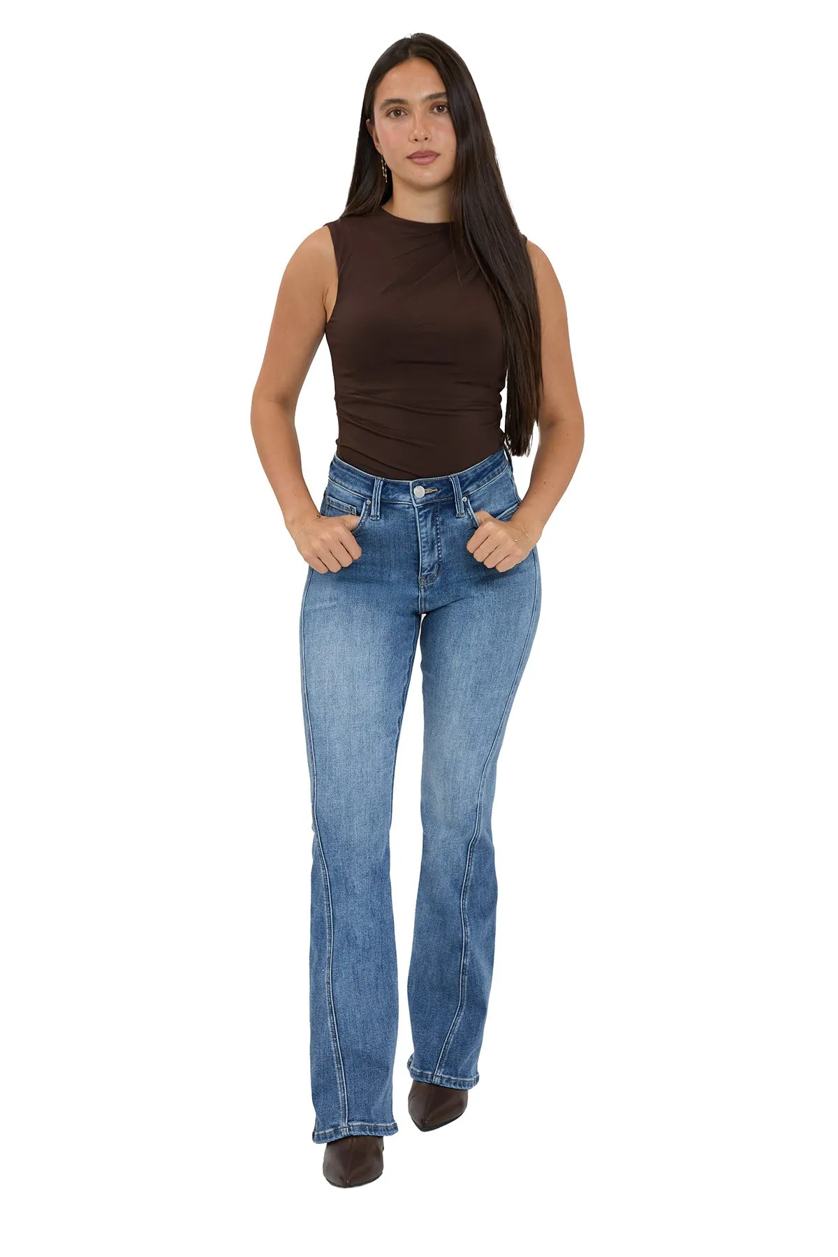 Plus Daisy High Rise Slim Angled Flare Jeans sold by RFM Denim product image thumbnail 5