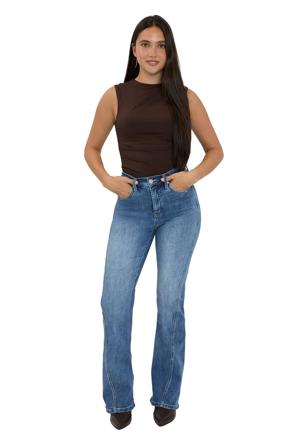 Daisy High Rise Slim Angled Flare Jeans sold by RFM Denim product image thumbnail 5