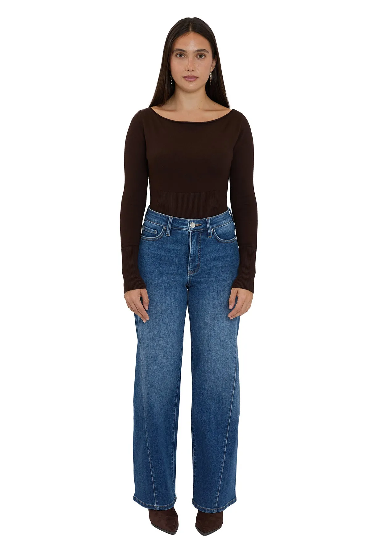 Hailey High Rise Contour Wide Leg Jeans sold by RFM Denim product image thumbnail 4