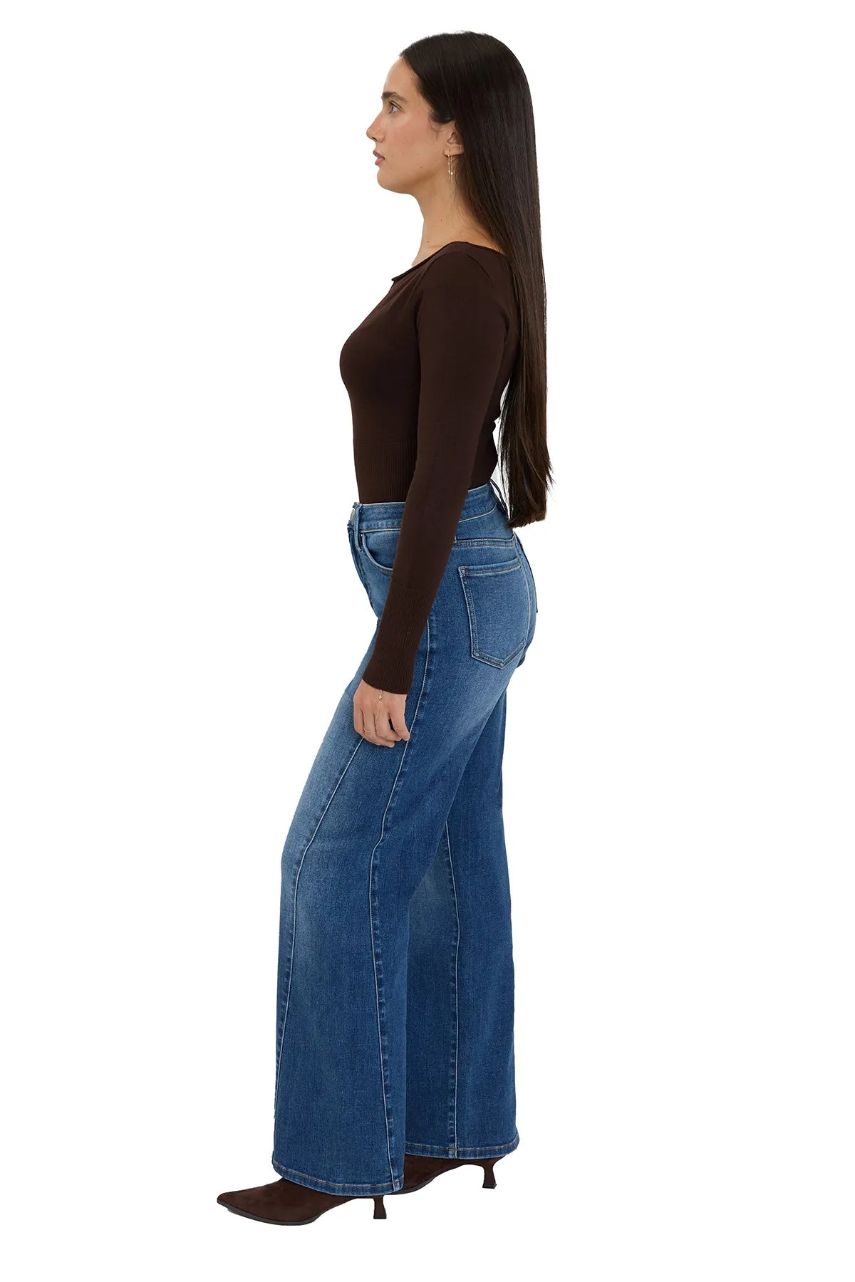 Hailey High Rise Contour Wide Leg Jeans sold by RFM Denim product image thumbnail 5