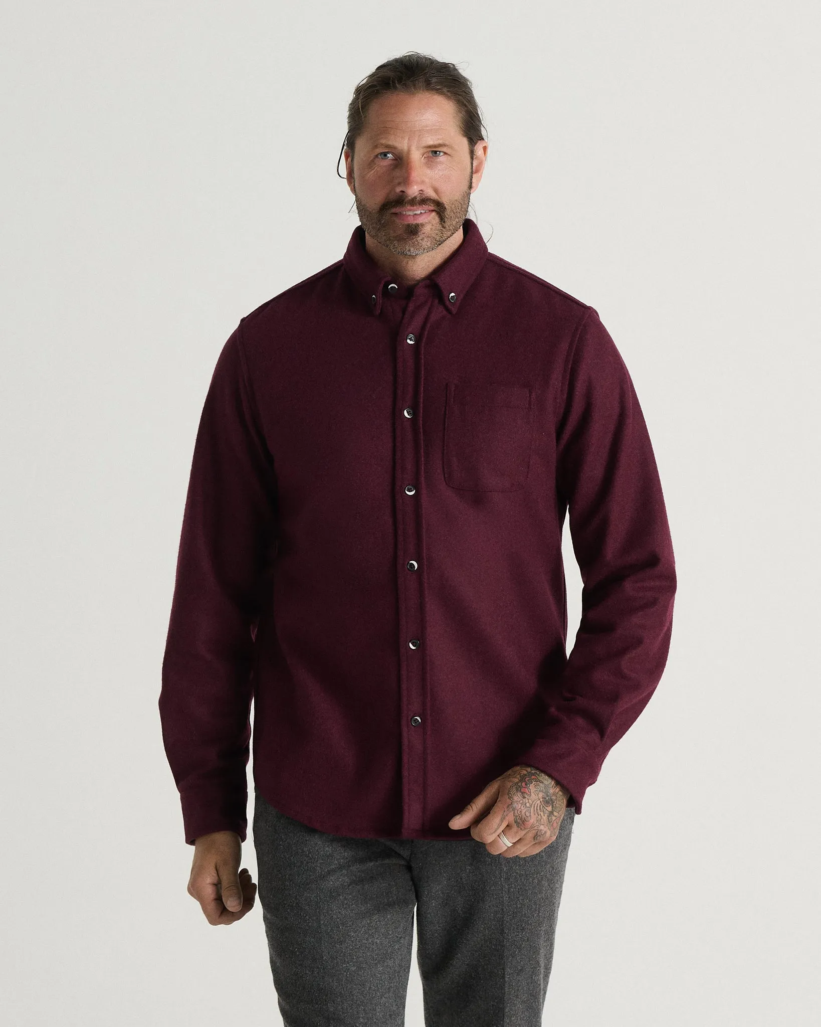 The Modern Melton Wool Shirt (600GSM) sold by ANIÁN product image thumbnail 5