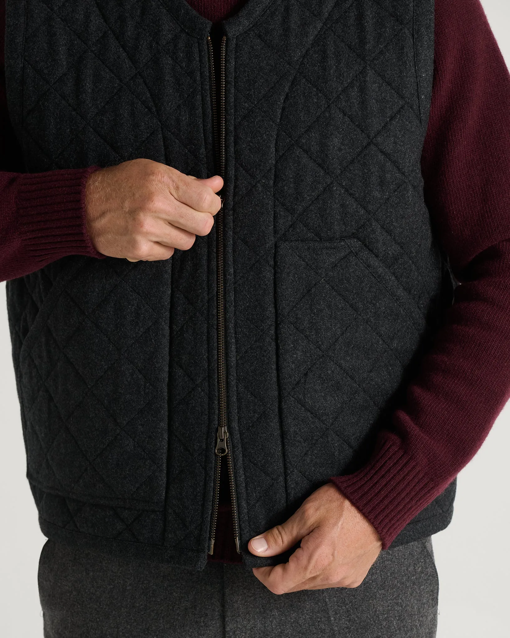The Quilted Wool Vest (M) sold by ANIÁN product image thumbnail 4