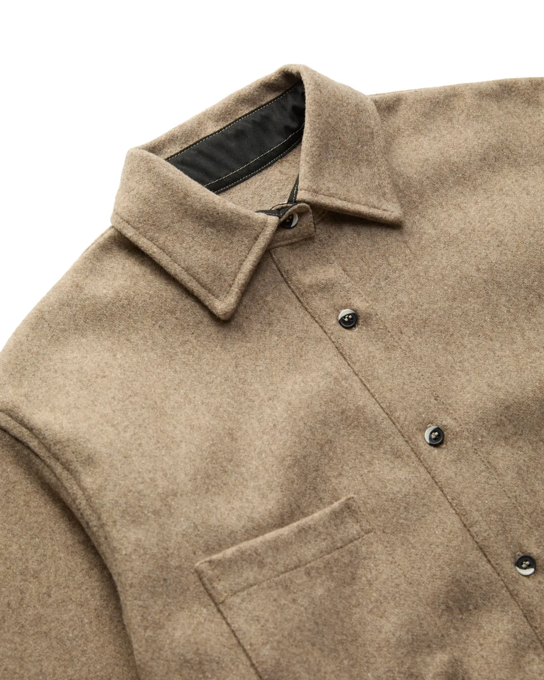 Relaxed Modern Melton Wool Shirt (600GSM) sold by ANIÁN product image thumbnail 5