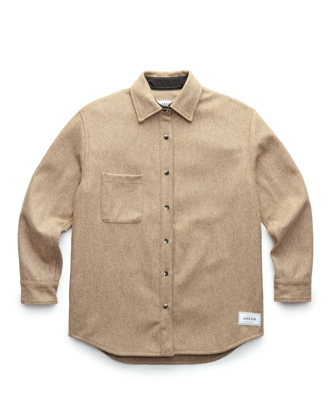 Relaxed Modern Melton Wool Shirt (600GSM) sold by ANIÁN