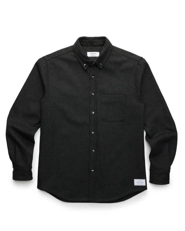 Relaxed Melton Wool Shirt (600GSM) made by ANIÁN