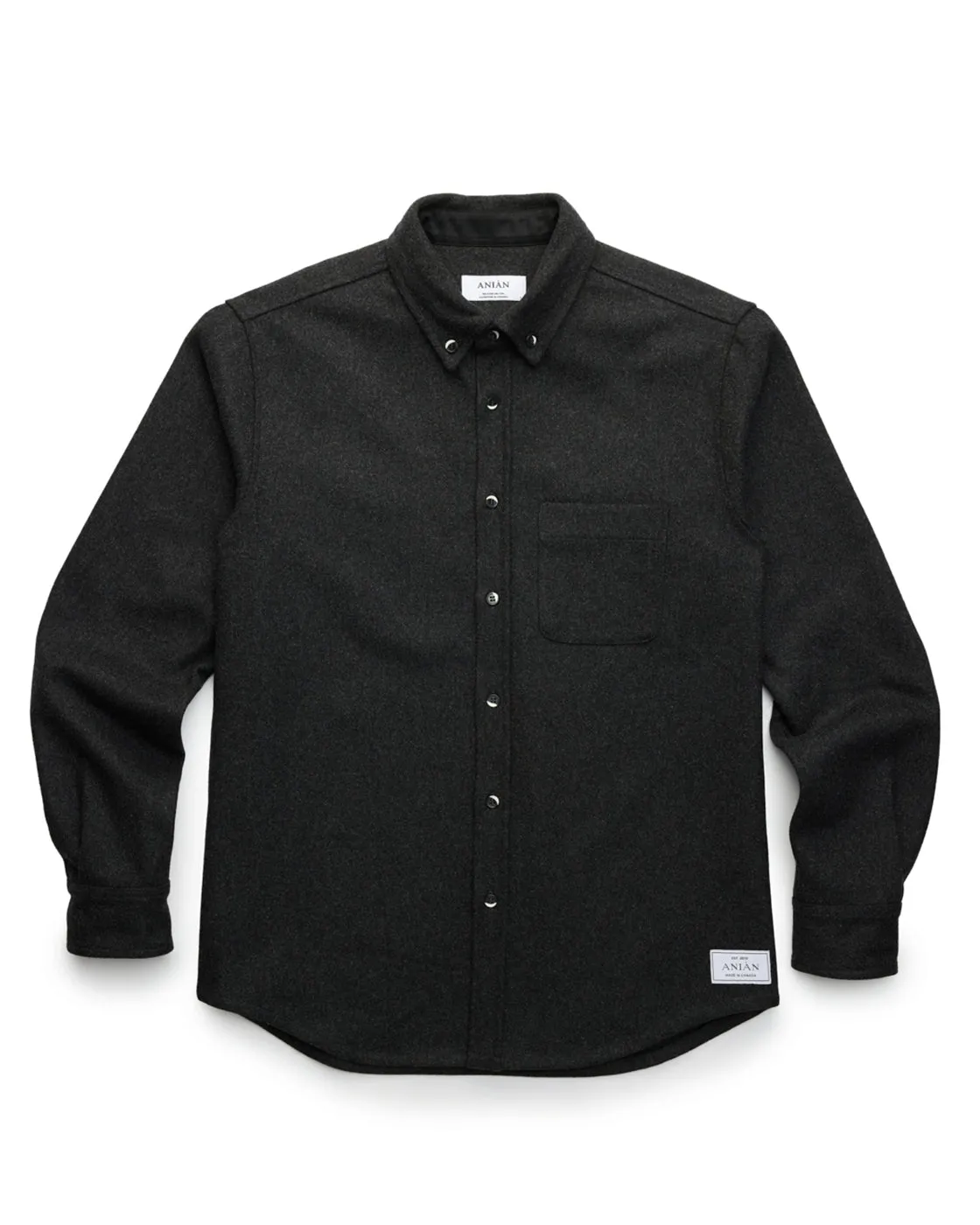 Relaxed Melton Wool Shirt (600GSM) sold by ANIÁN