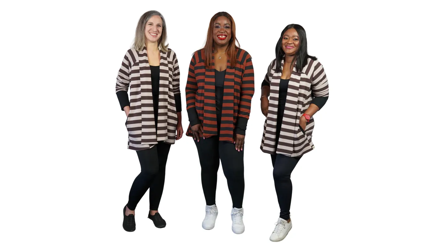 Striped Bamboo Cardigan sold by Ashabi