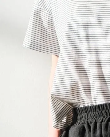 Boxy t-shirt No2470w, stripes sold by atelier b product image thumbnail 3