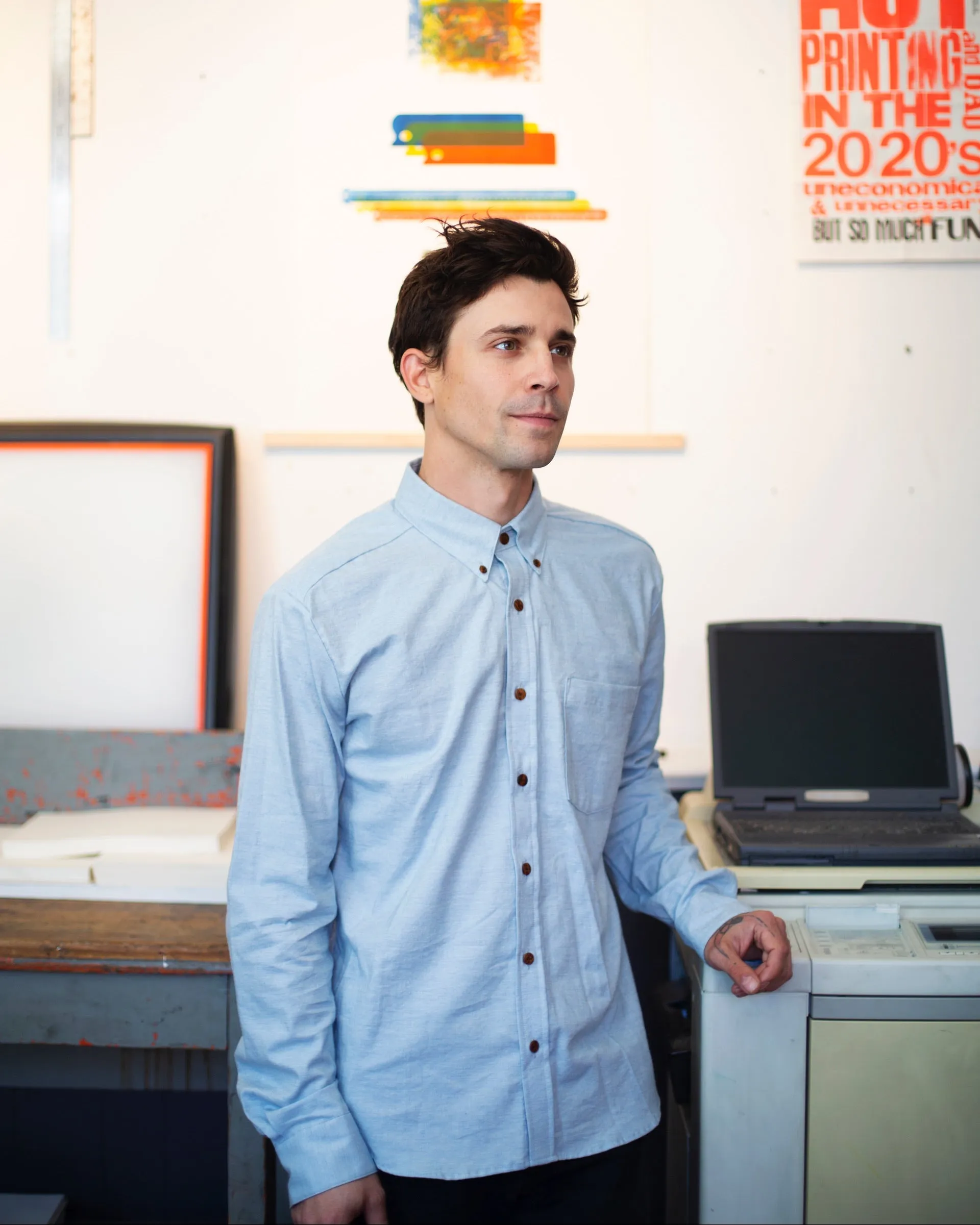 Shirt No2088m, blue oxford size 2x sold by atelier b