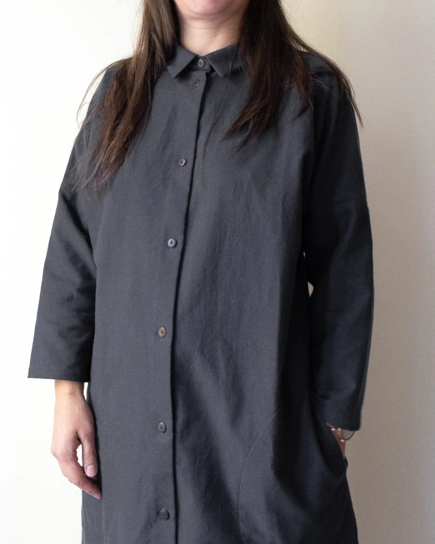 Shirt dress No2289w, cotton flannel sold by atelier b product image thumbnail 3