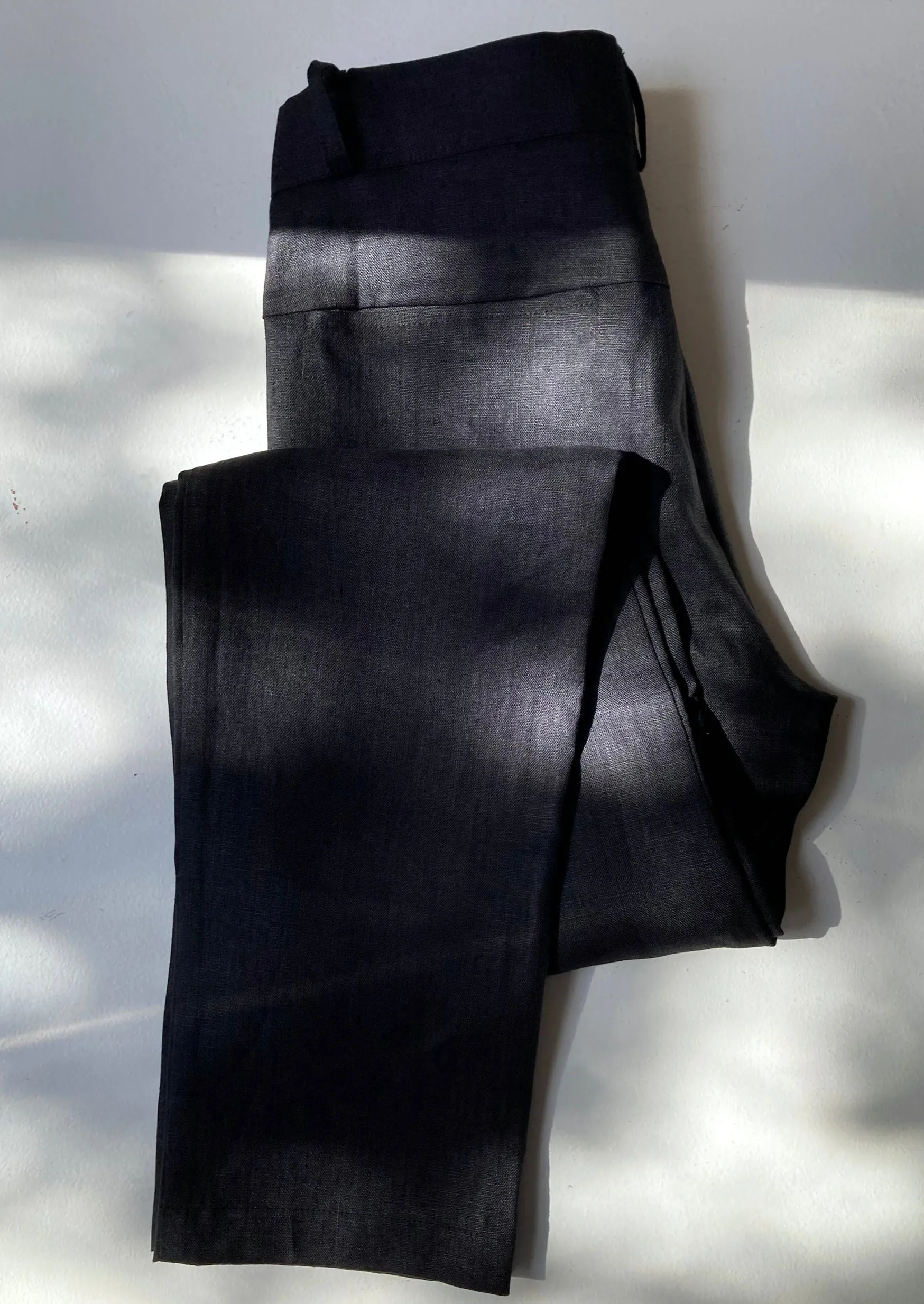Linen trousers No6028m, black linen size 40 sold by atelier b product image thumbnail 2