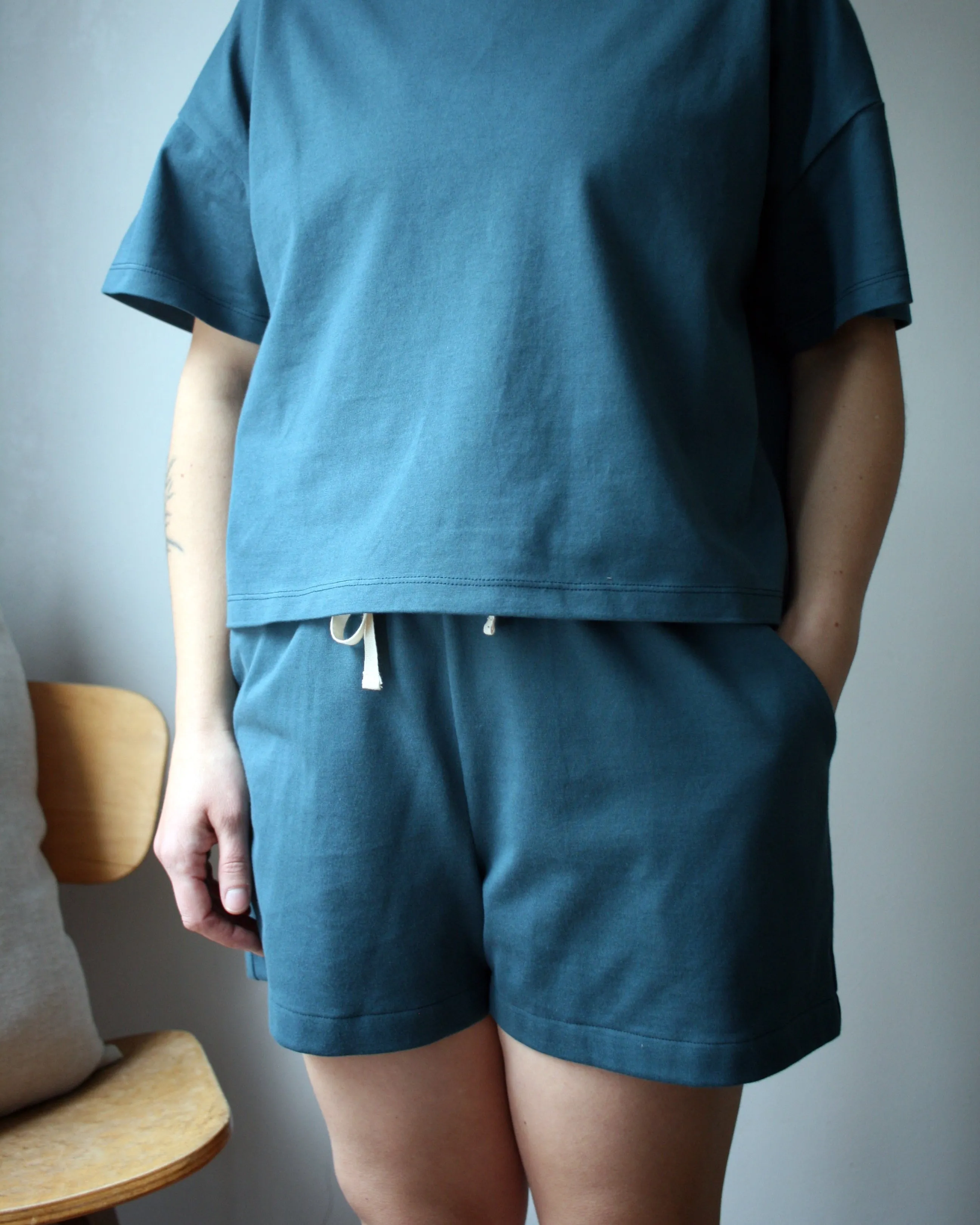 Pyjama shorts No5803w, teal jersey size 4x sold by atelier b product image thumbnail 2