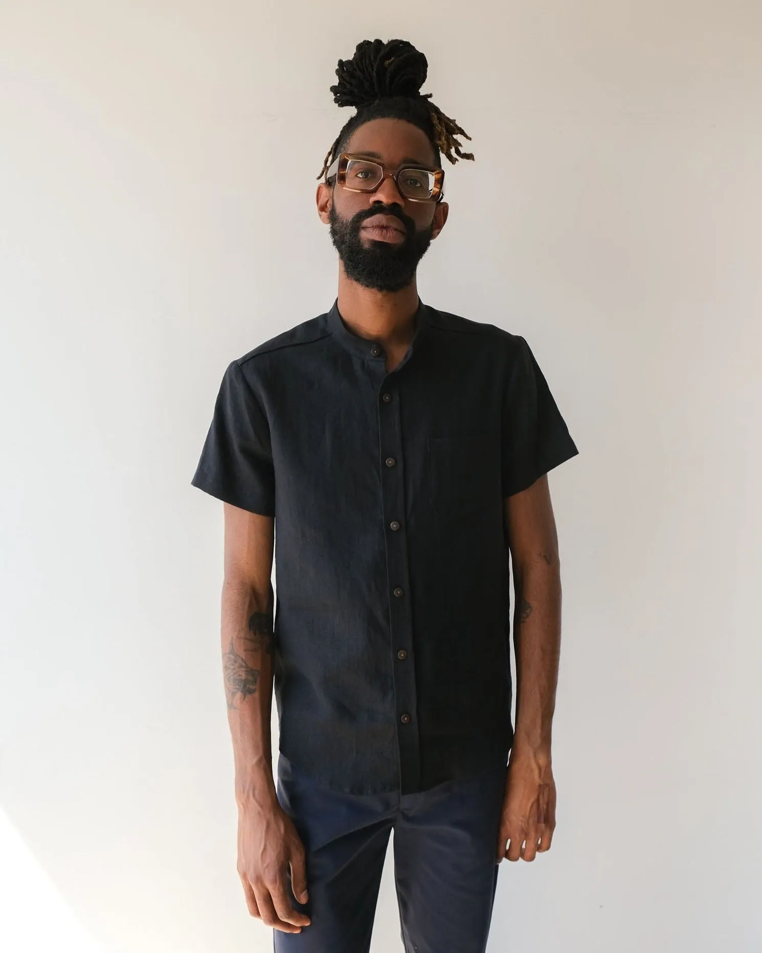 Short sleeve shirt No2444m, linen sold by atelier b product image thumbnail 5