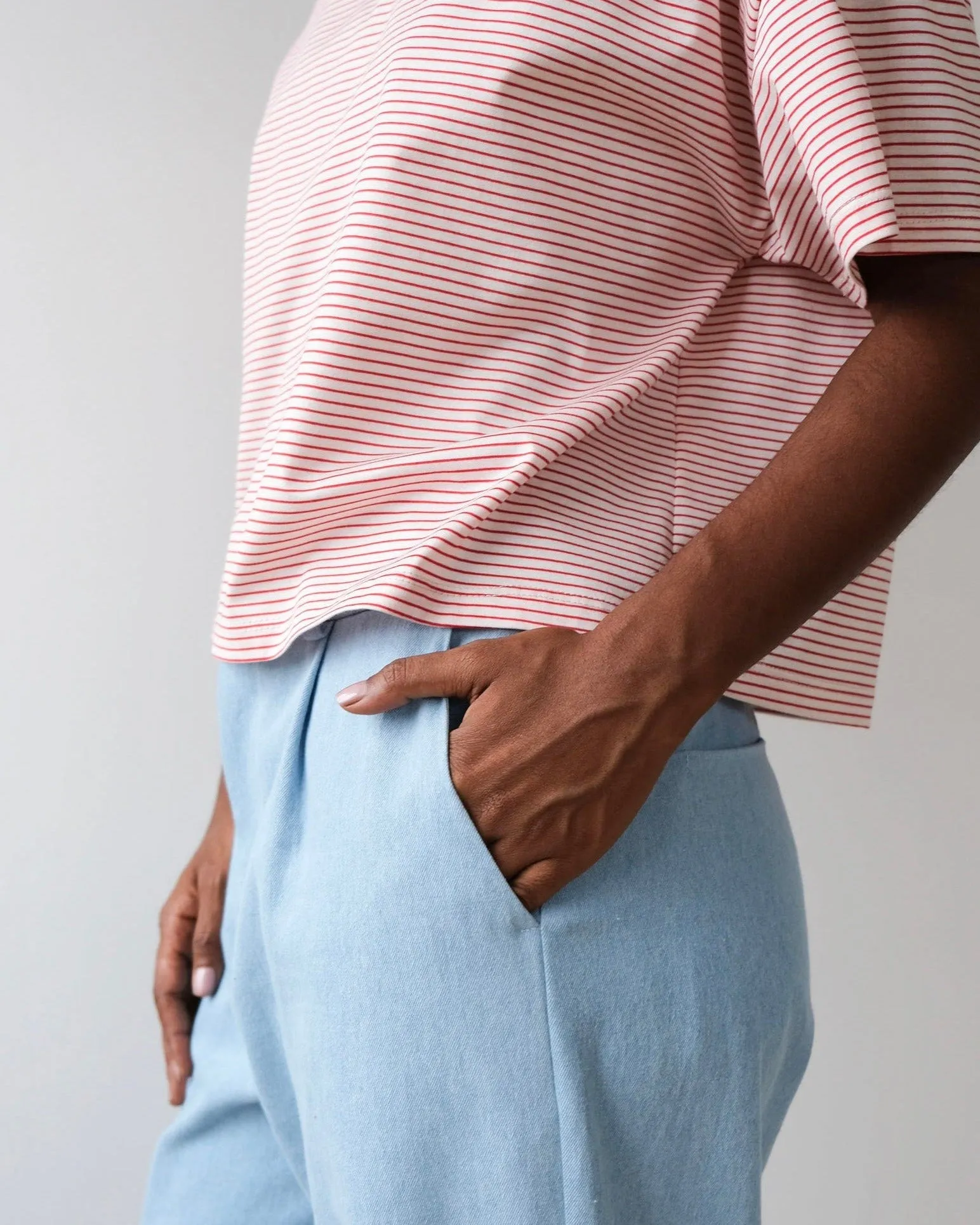 Balloon trousers No2434w, pale denim sold by atelier b product image thumbnail 2