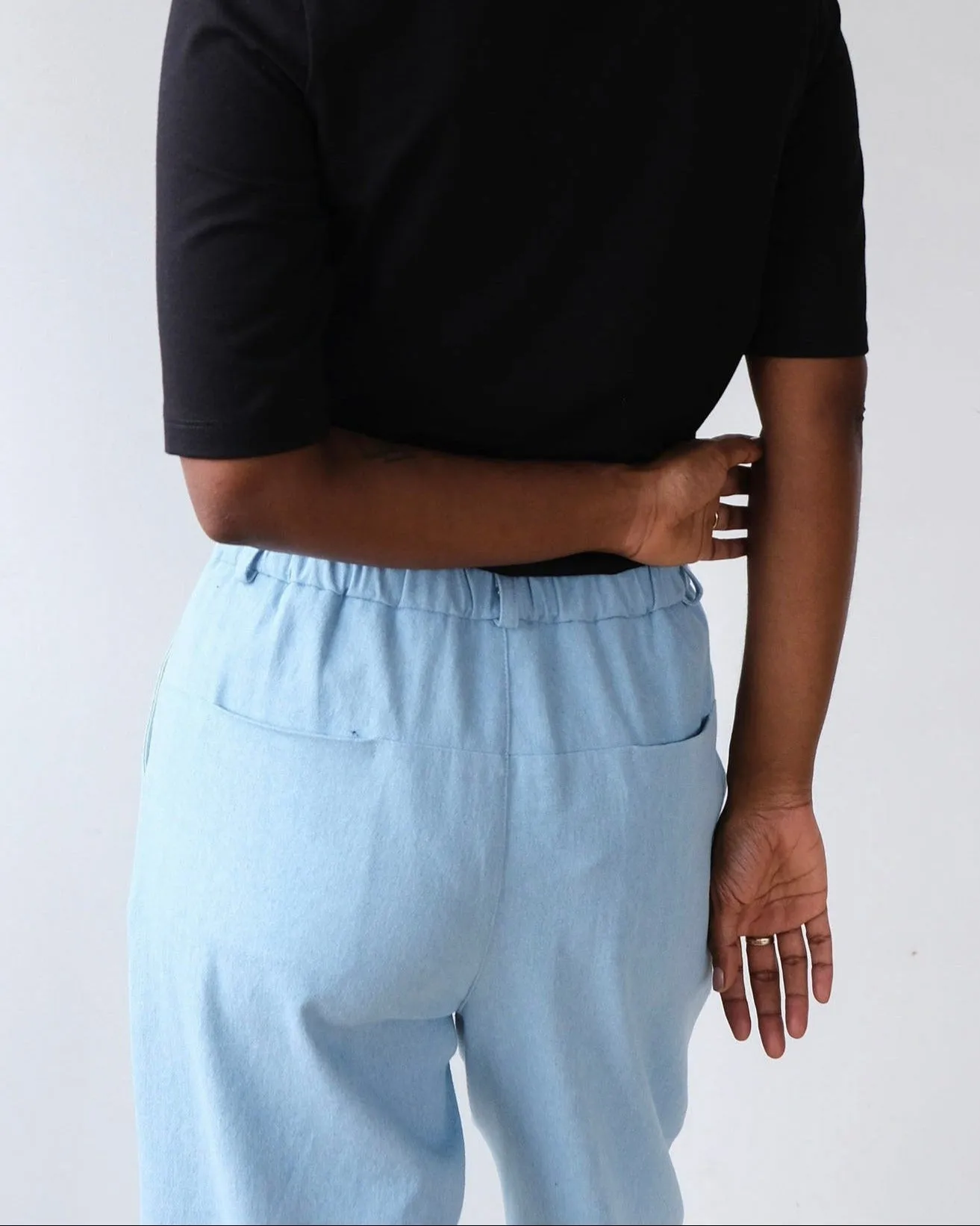 Balloon trousers No2434w, pale denim sold by atelier b product image thumbnail 4