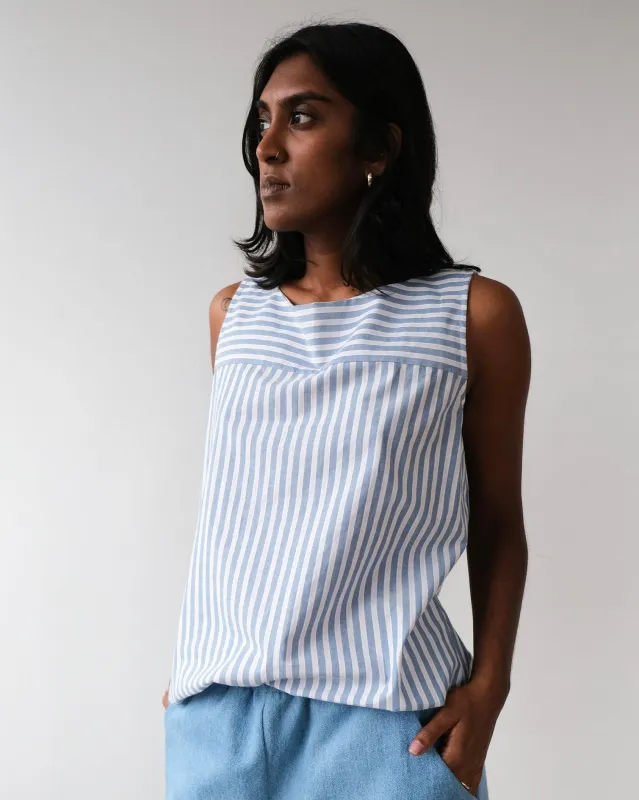 Boat neckline camisole No2418w made by atelier b