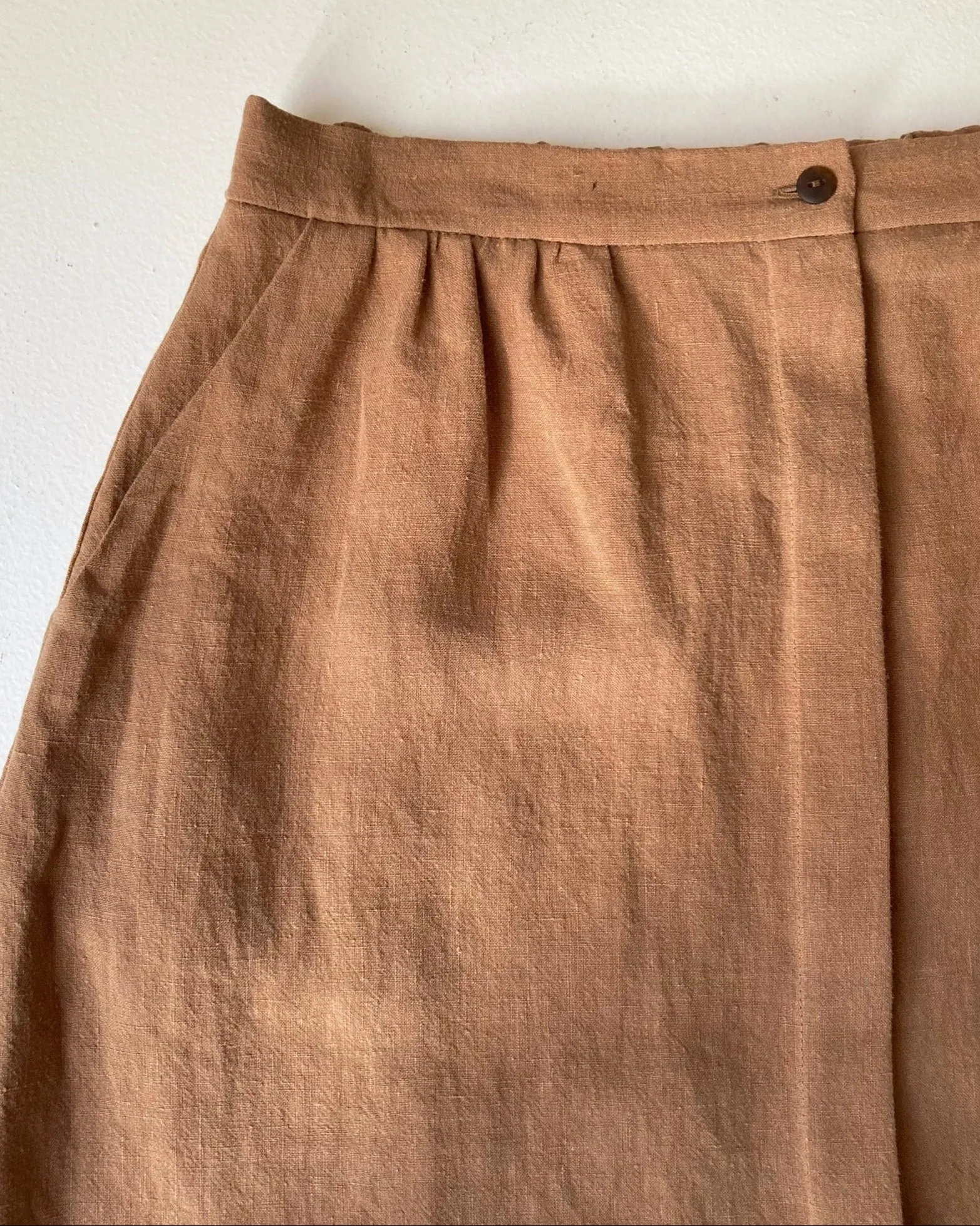 Skirt No2402w, confetti and coffee linen sold by atelier b product image thumbnail 4